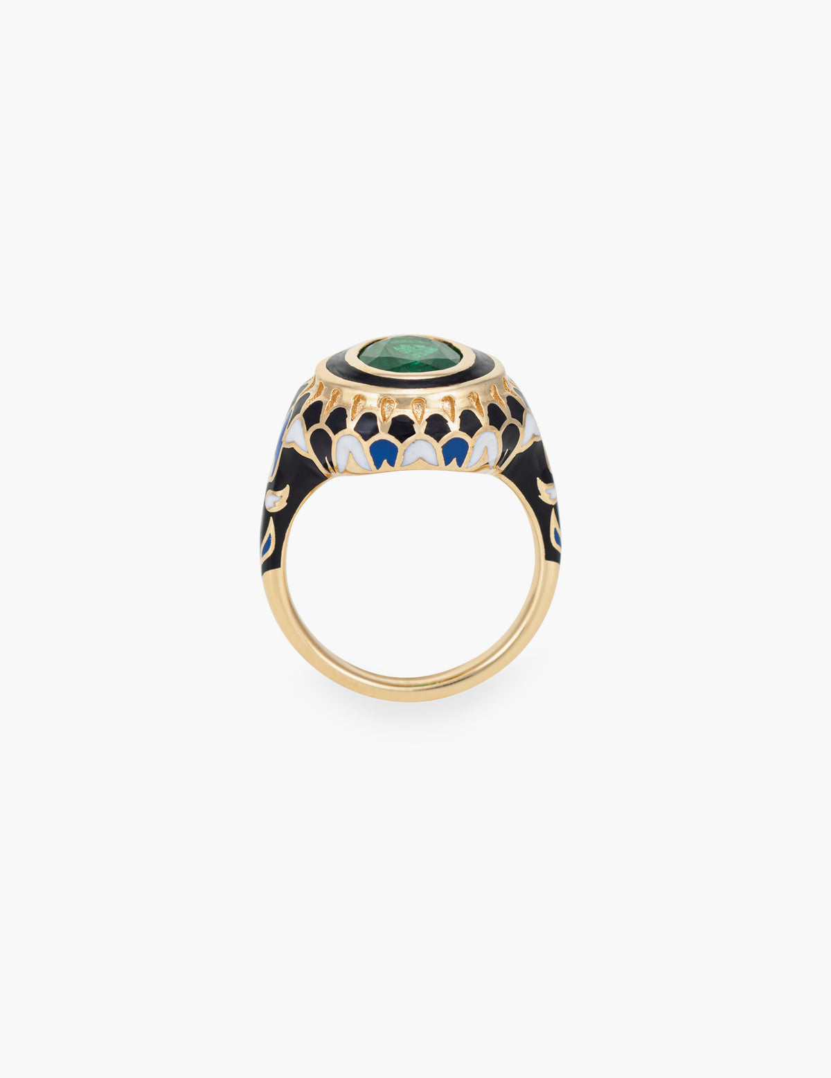 Emerald Enamel Greta Ring