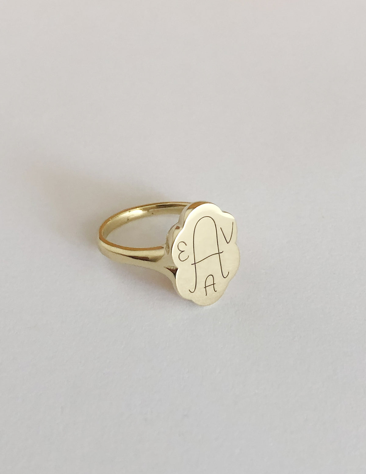 Scallop Signet Ring