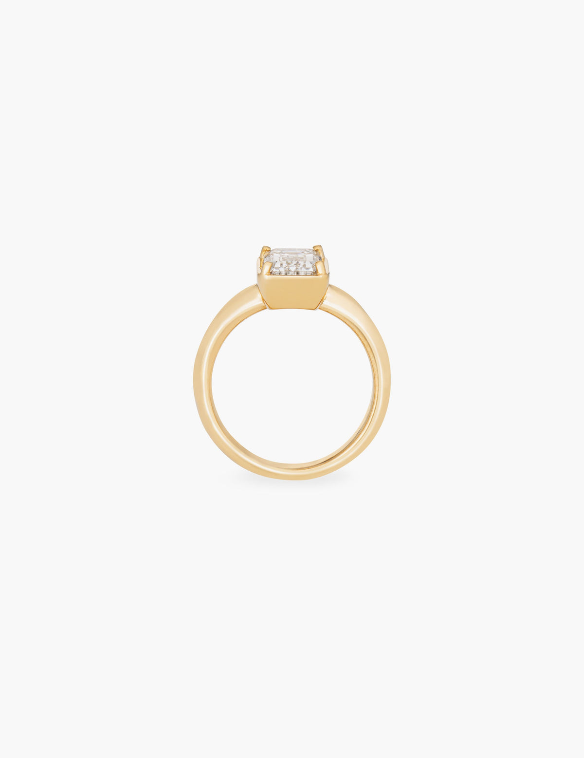Colette Ring with 2.02ct lab grown emerald cut diamond