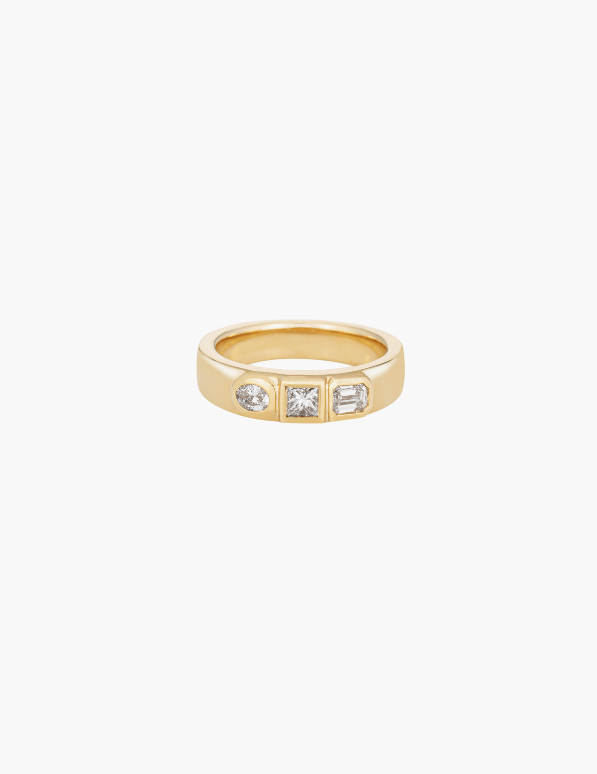 Thin Jeweled Band with Diamonds