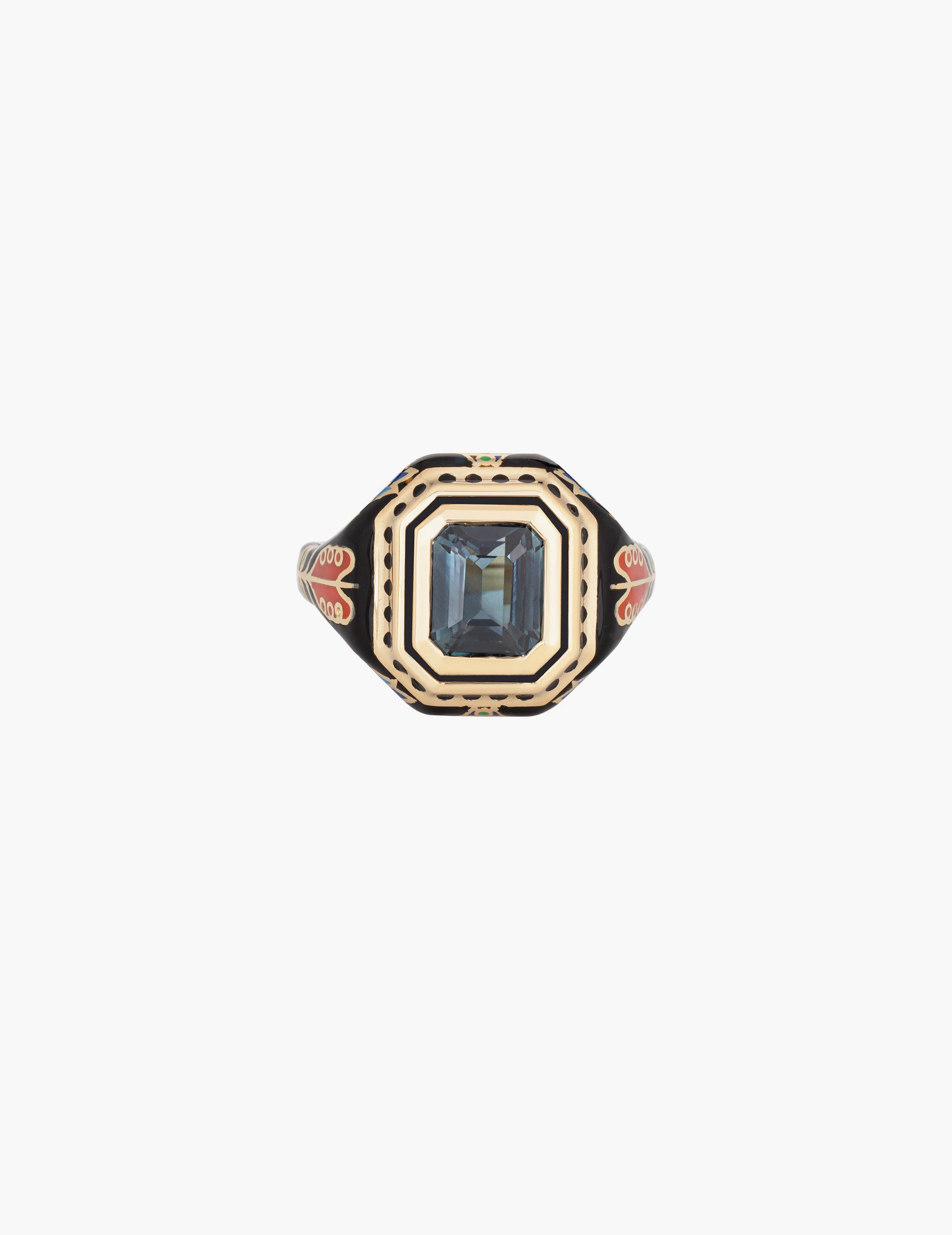 Botanical Enamel Ring