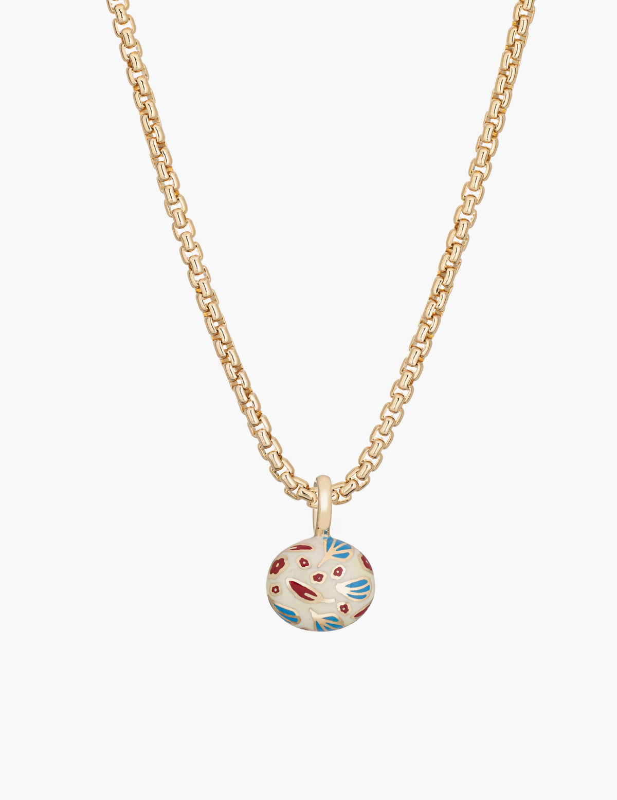Blue Sapphire Floral Pendant