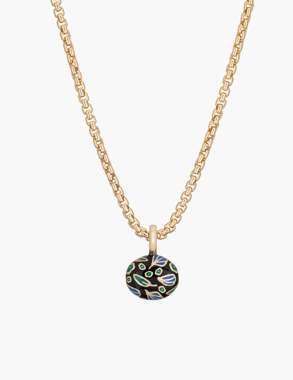 Orange Sapphire Floral Pendant