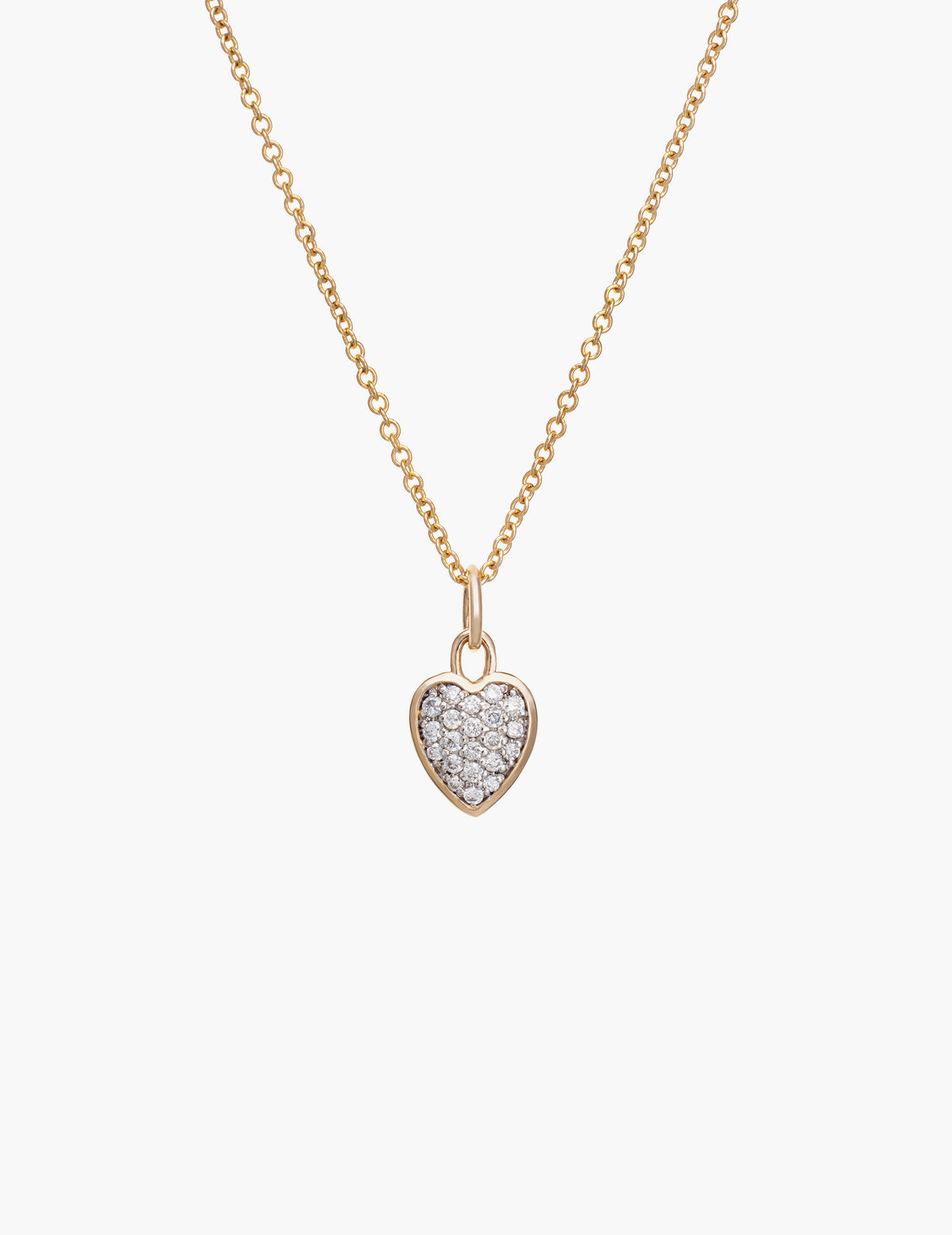 Petite Pave Diamond Heart Pendant