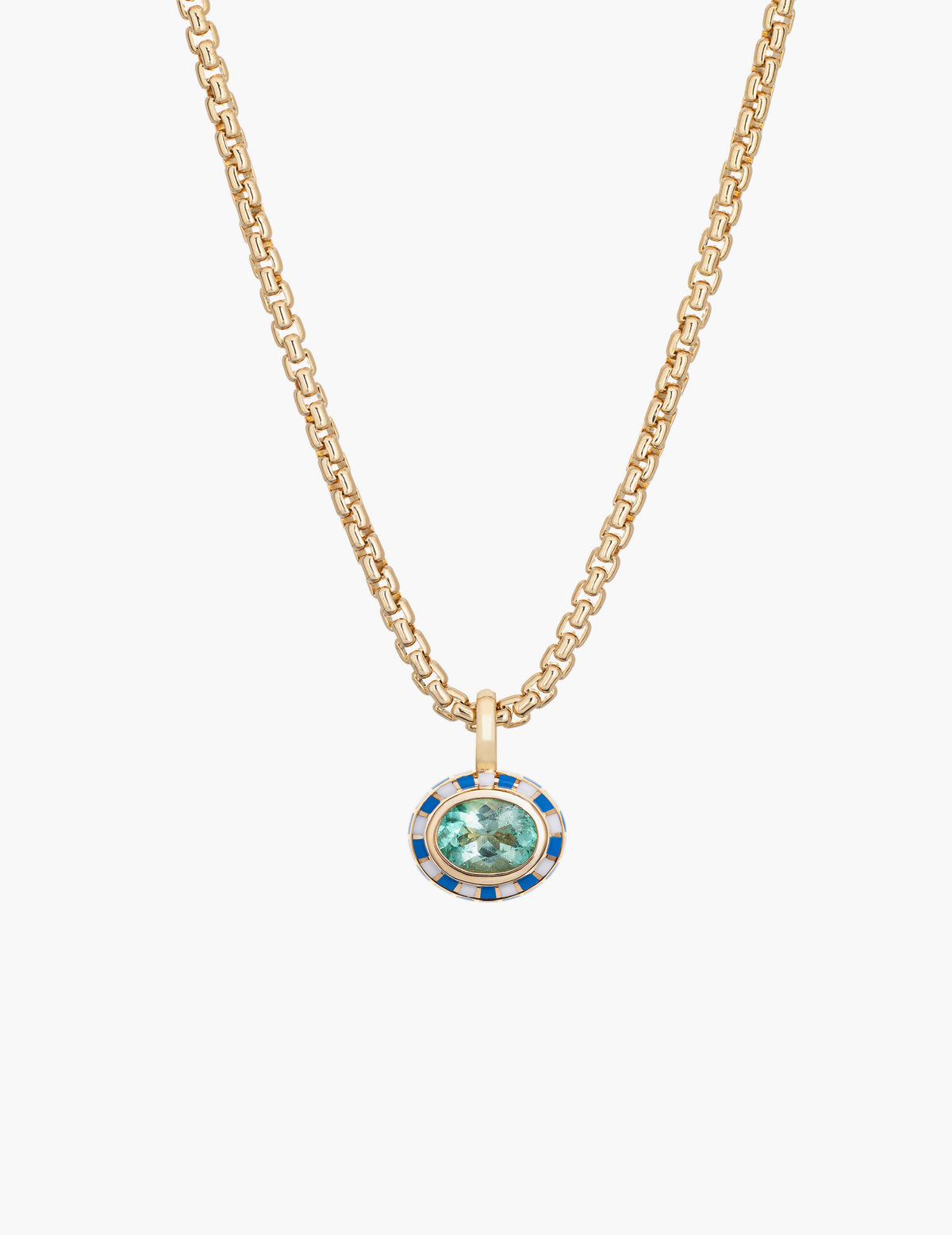 Emerald Checkered Pendant