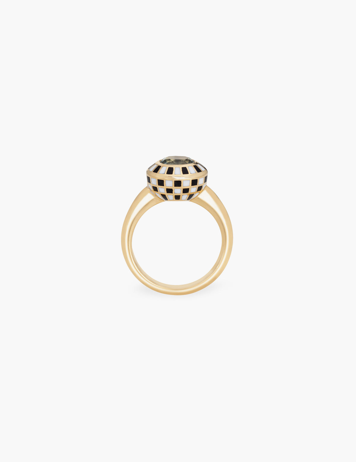 Sapphire Checkered Ring