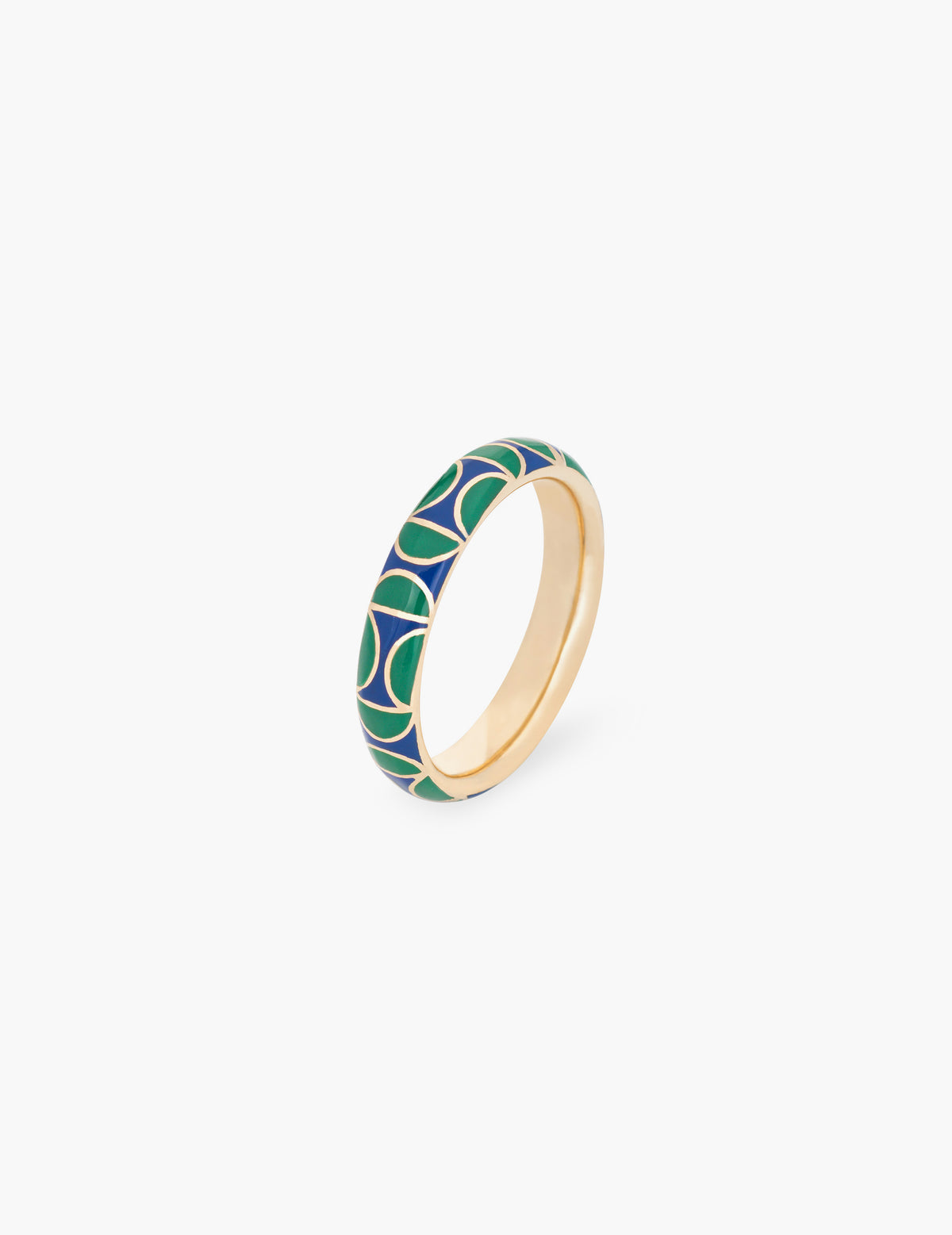 Deco Motif Enamel Ring