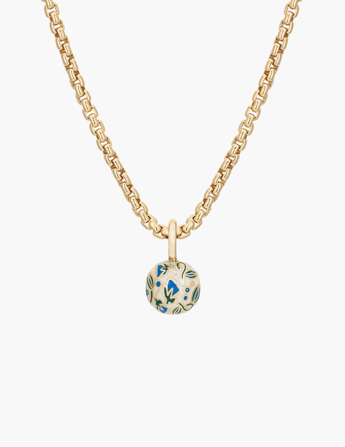 Blue Sapphire Floral Pendant