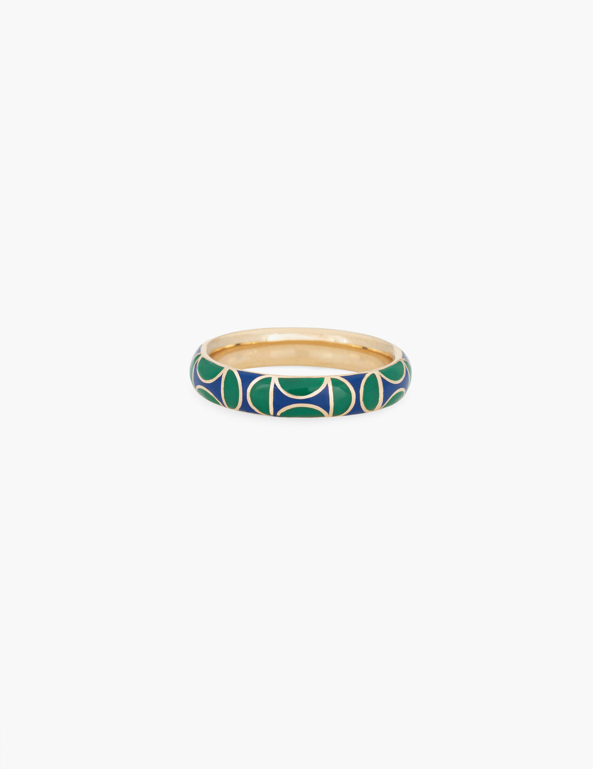 Deco Motif Enamel Ring