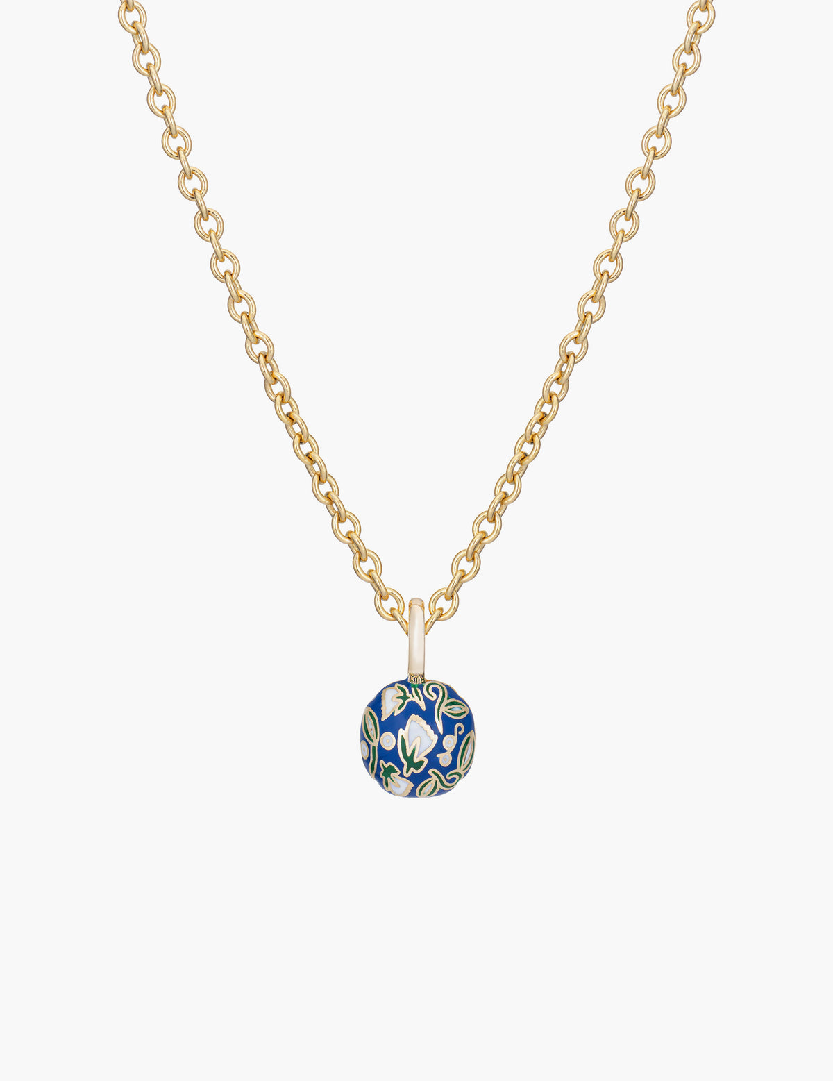 Orange Sapphire Tulip Pendant