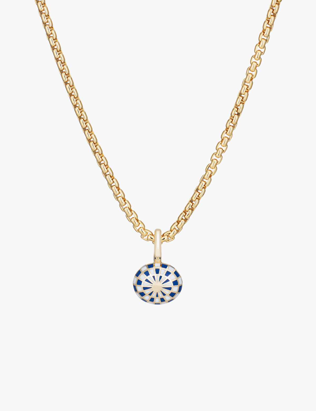 Yellow Sapphire Checkered Pendant