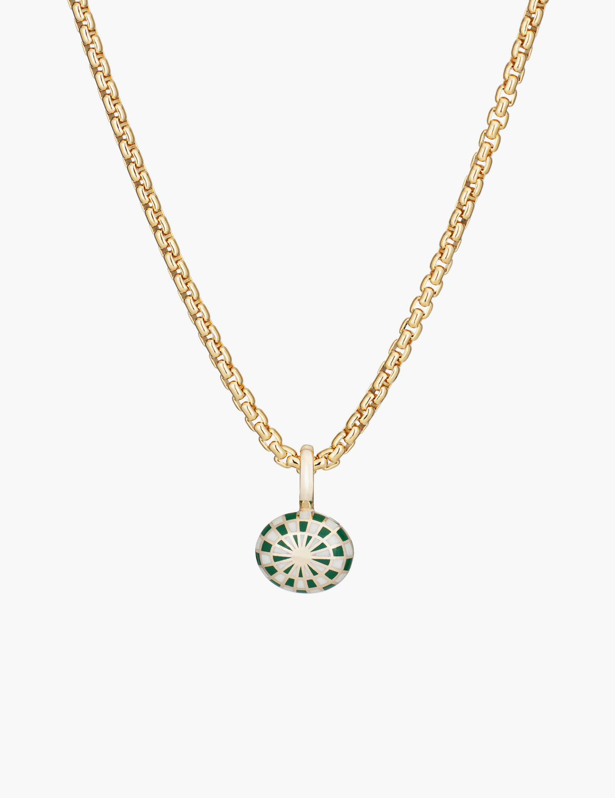 Pink Sapphire Checkered Pendant
