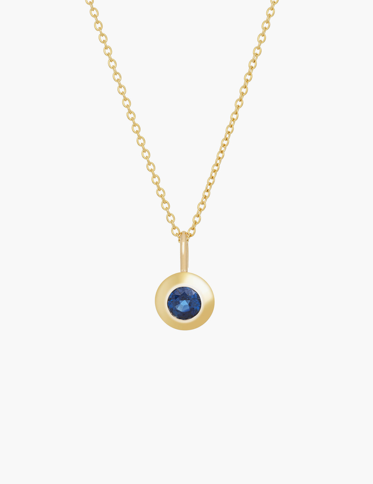 Round Sapphire Pendant