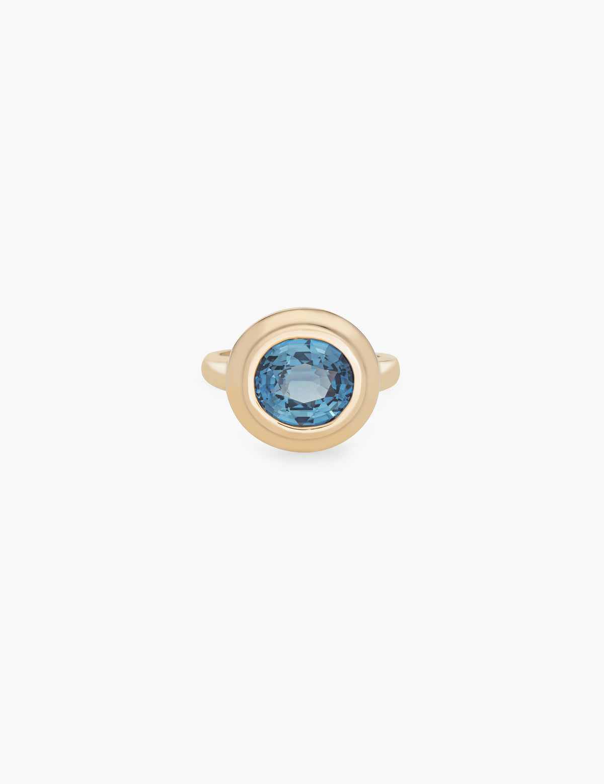 Cerulean Sapphire Floral Ring