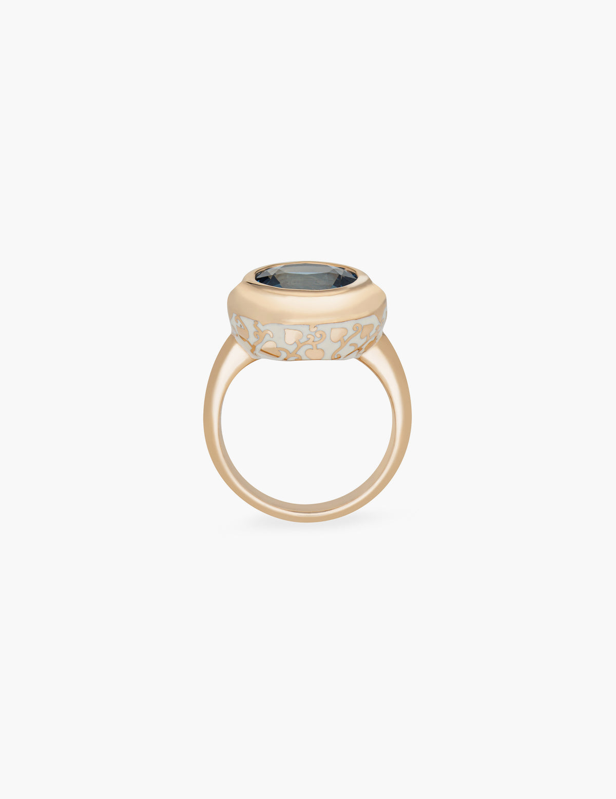 Cerulean Sapphire Floral Ring