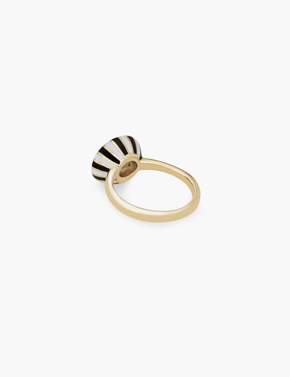 Green Sapphire Striped Ring