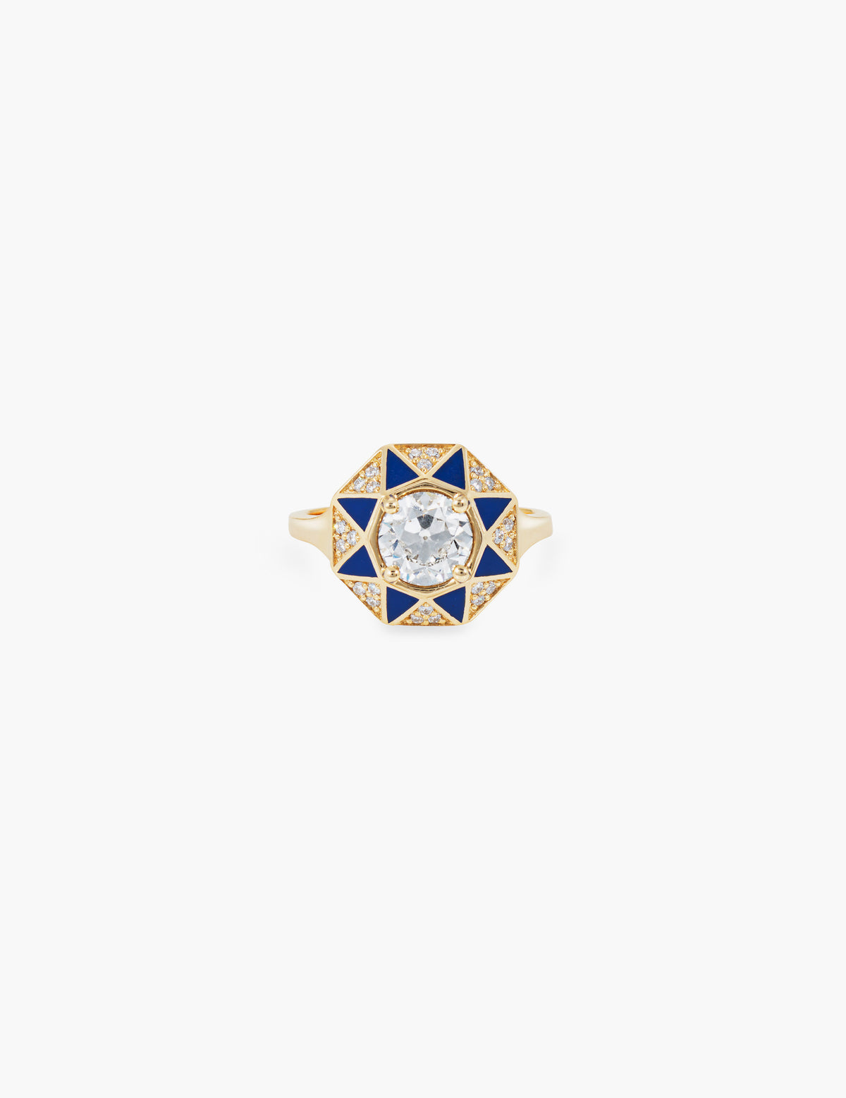 Octagon Ring with 1.19ct Old European Diamond
