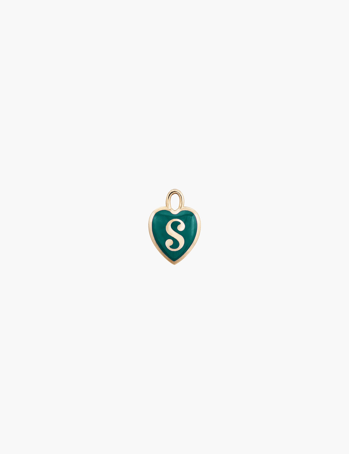 Enamel Heart Initial Pendant