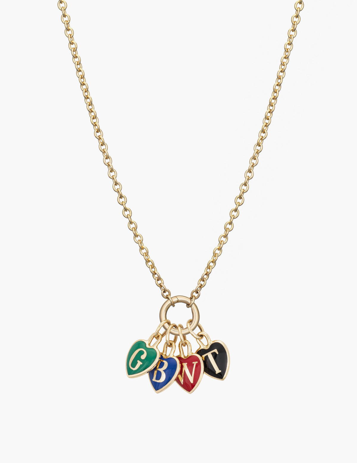 Petite Heart Initial Charm