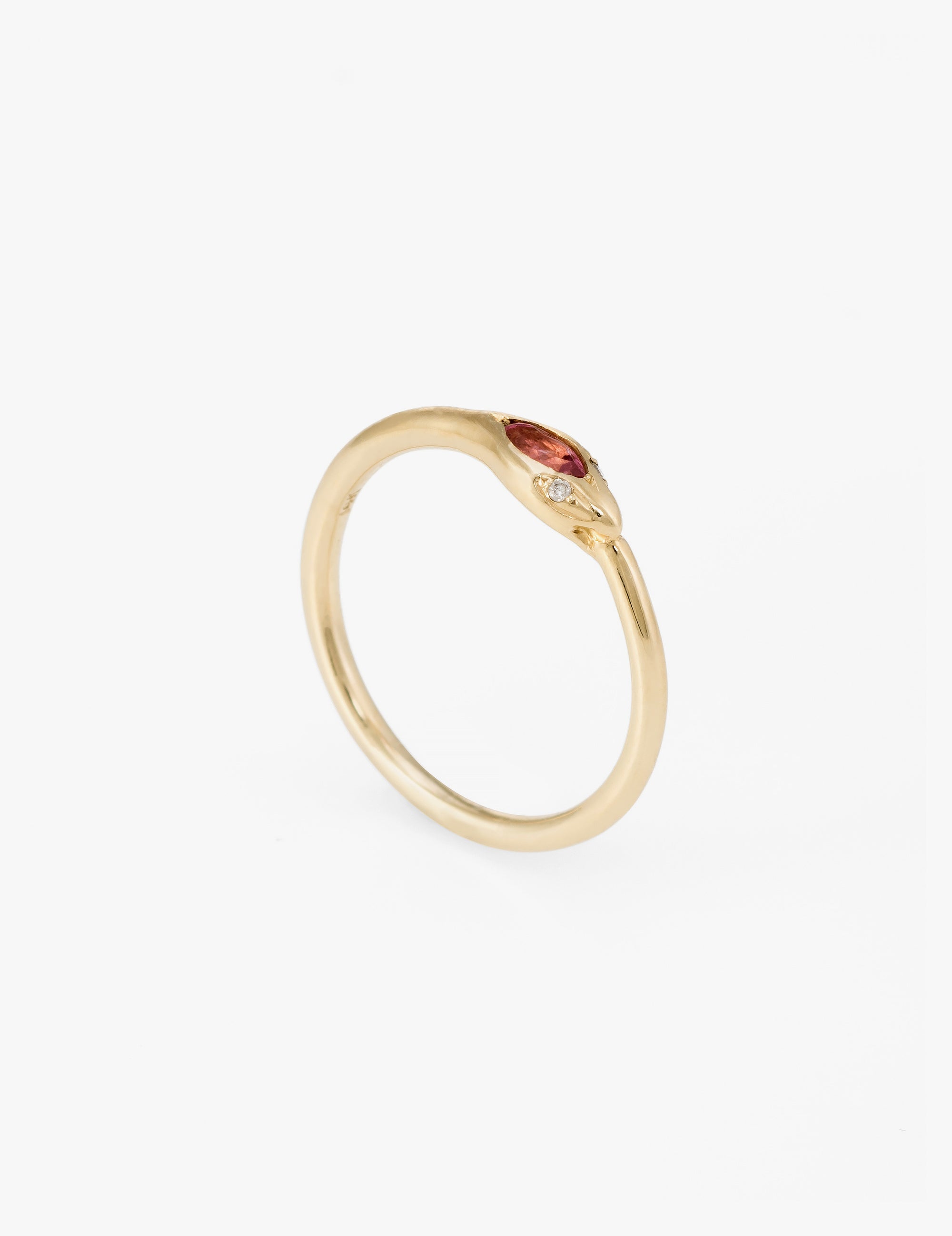 Pink Tourmaline Ouroboros Ring
