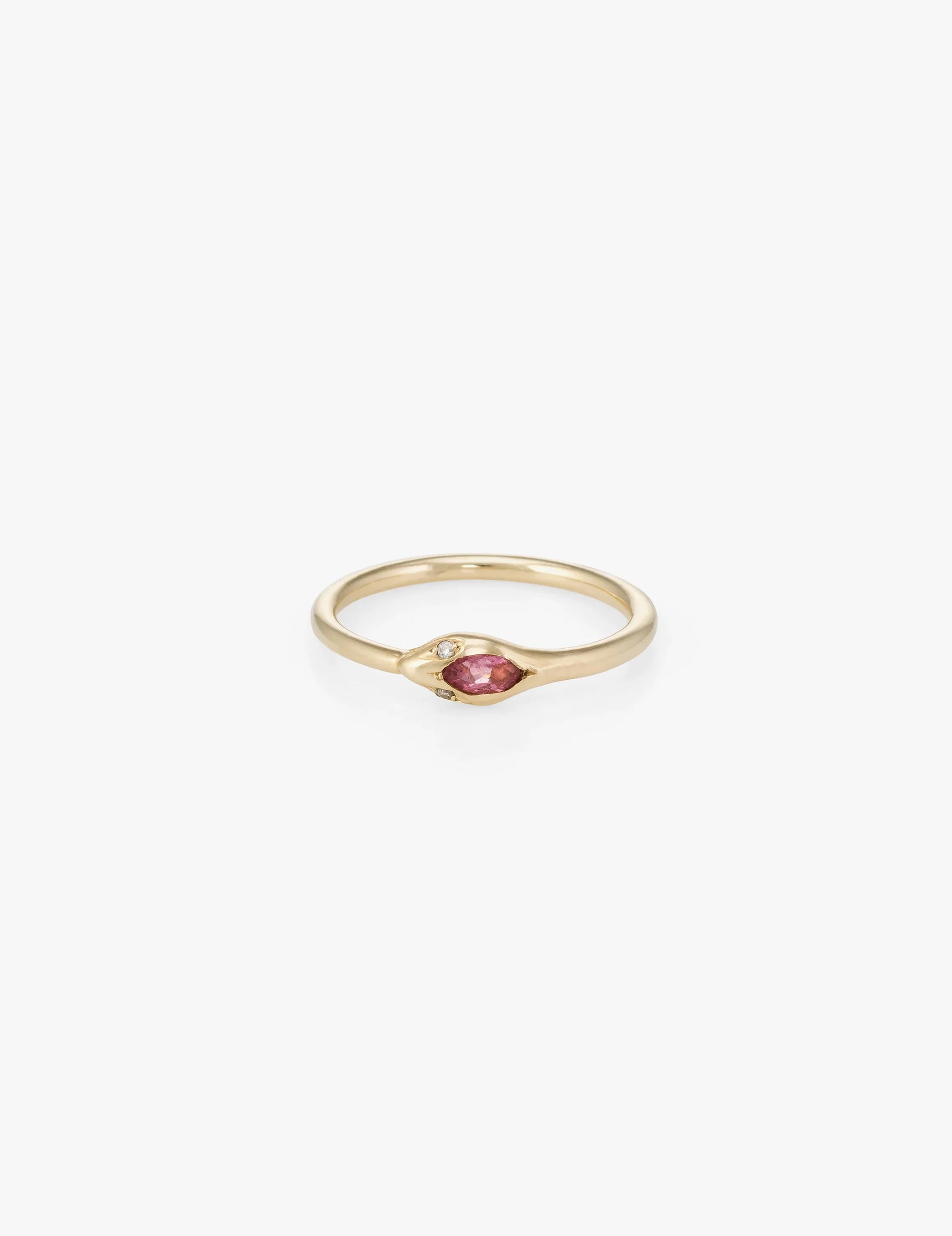 Pink Tourmaline Ouroboros Ring