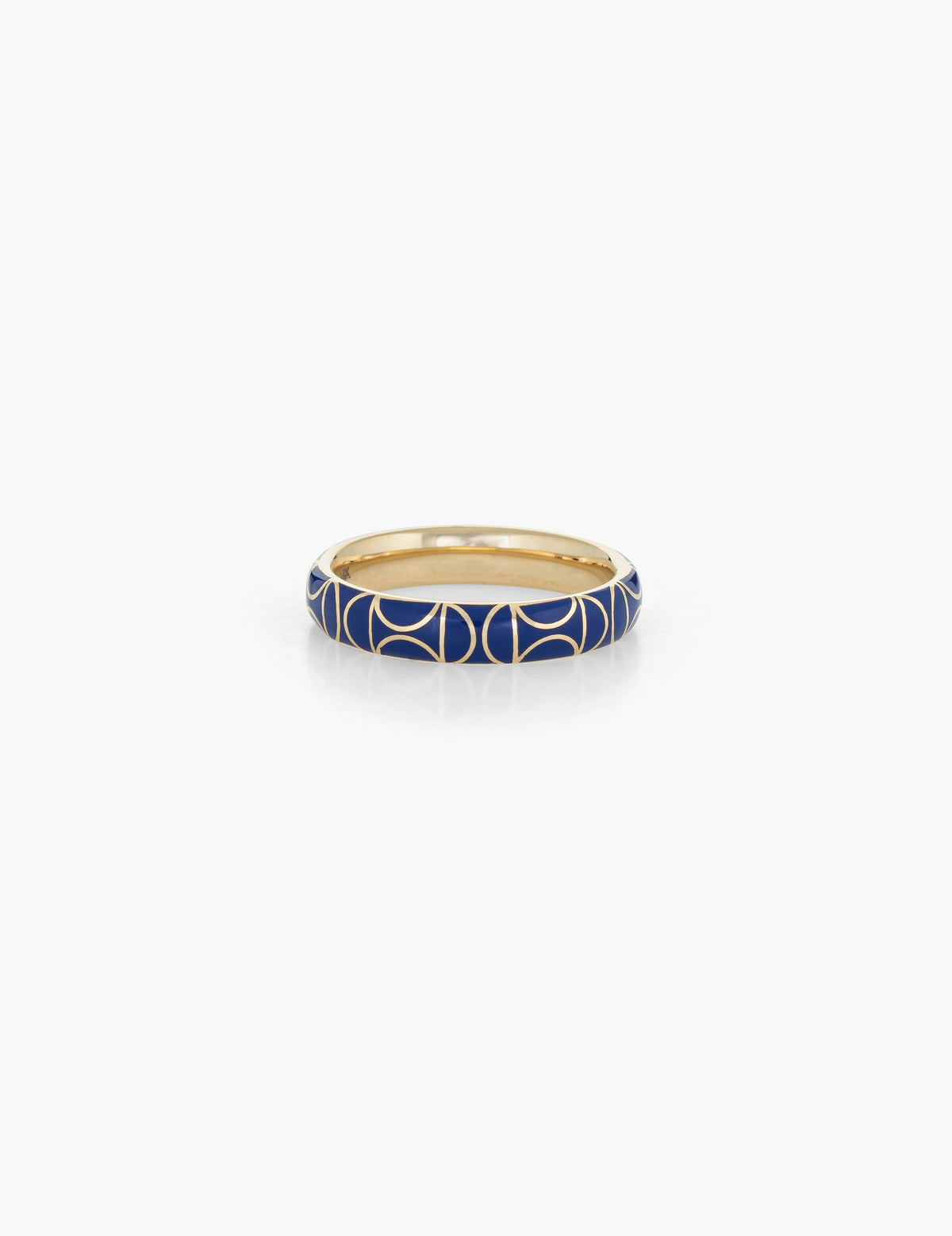 Deco Motif Enamel Ring