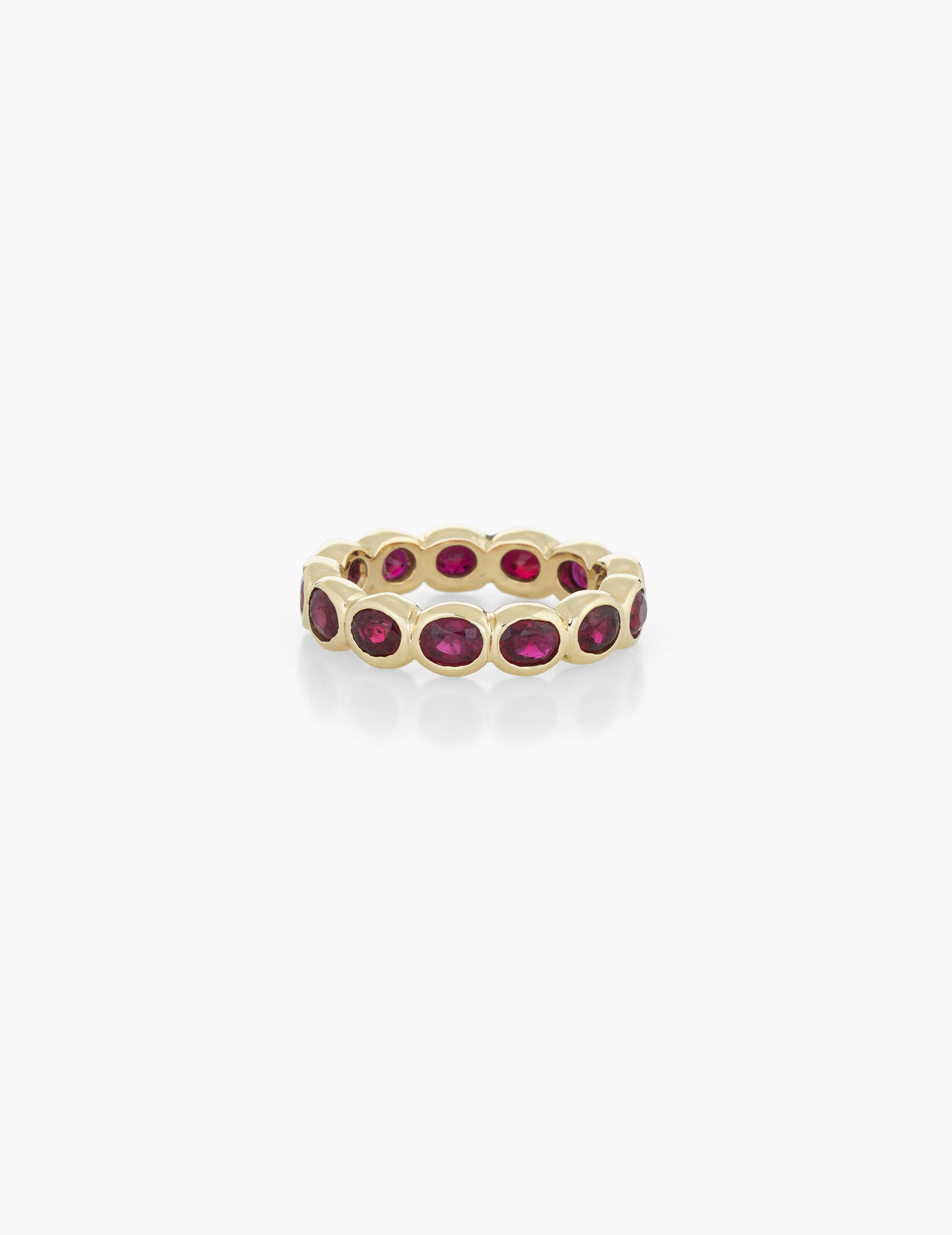 Oval Ruby Eternity Band