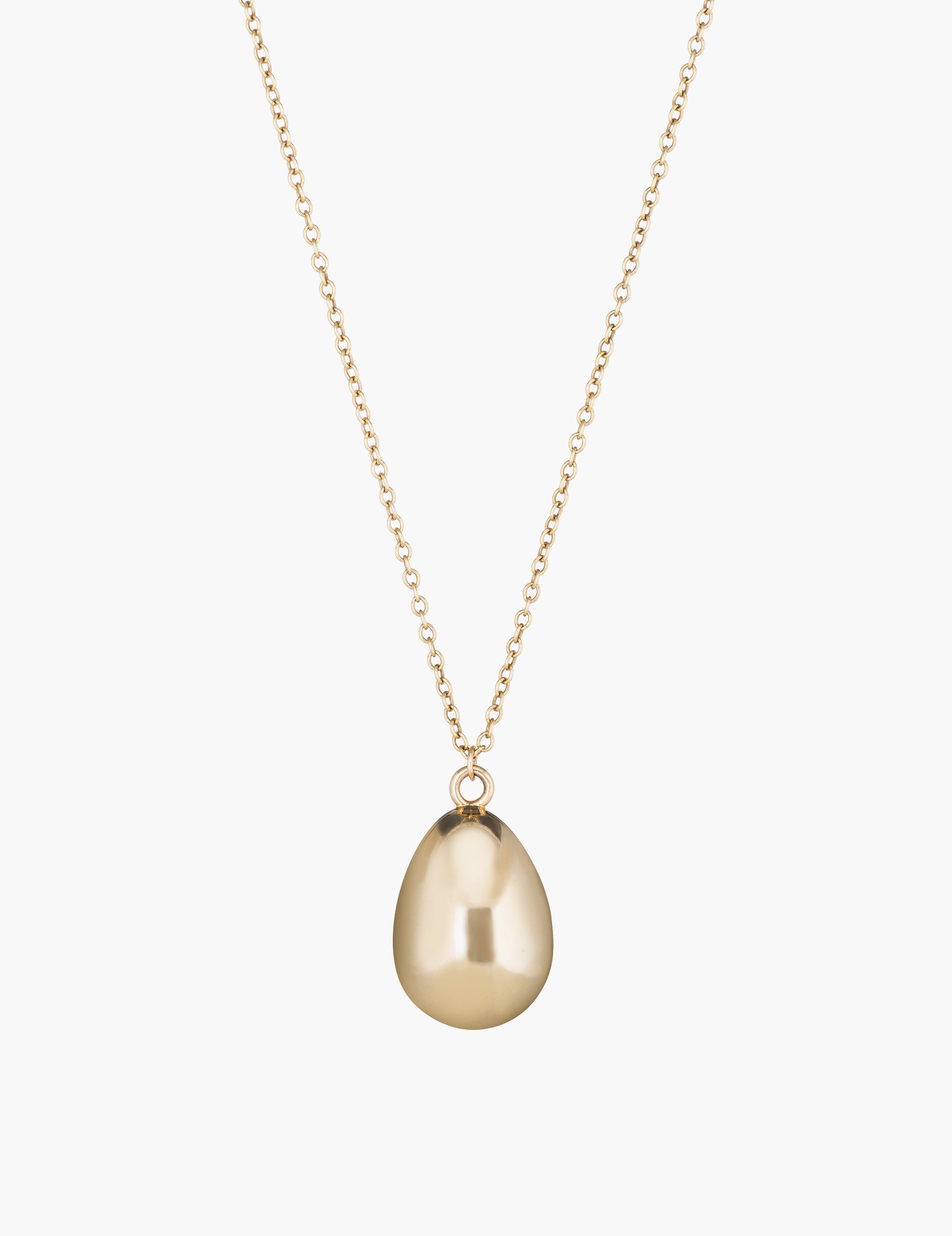 14K gold egg pendant