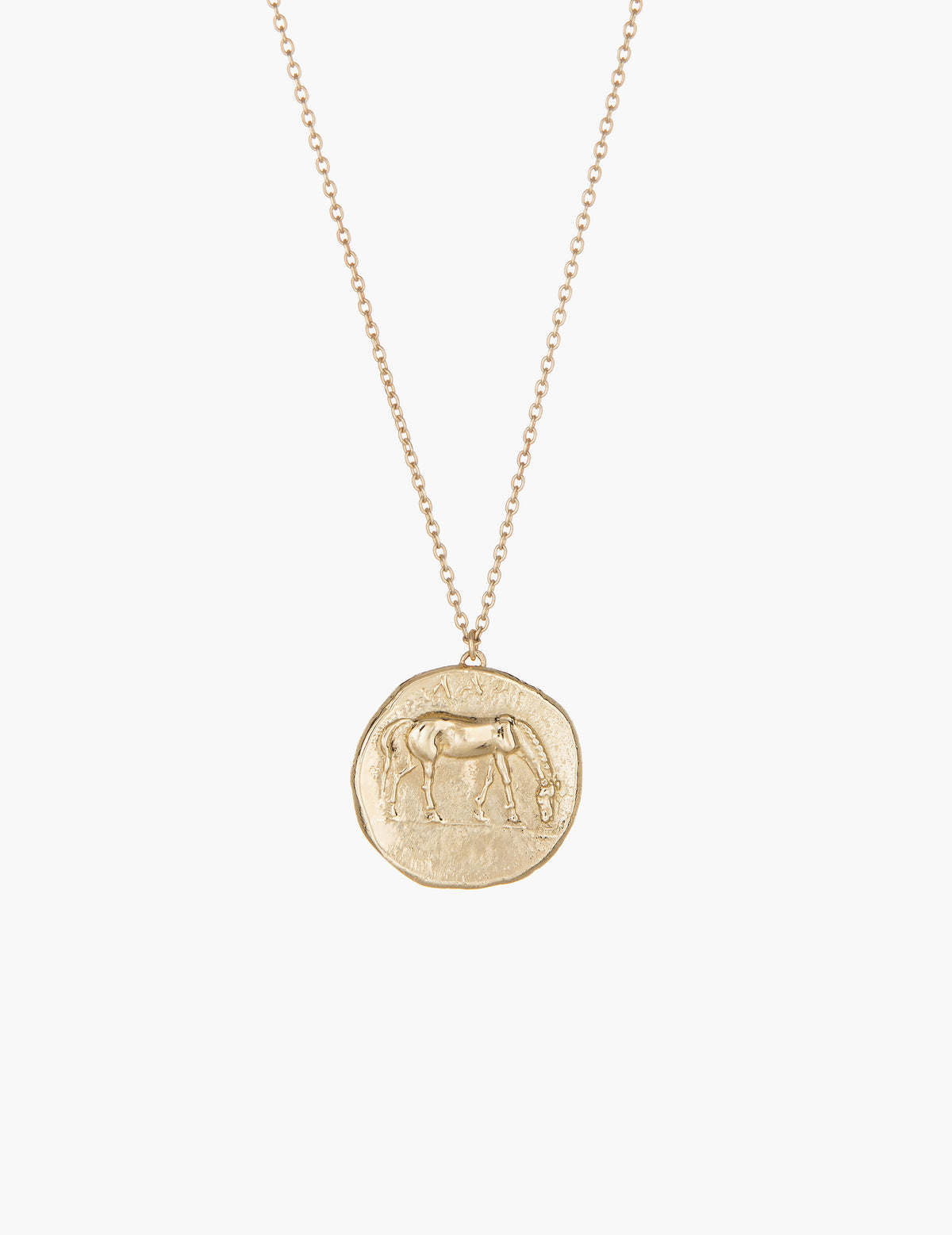 Horse greek coin pendant