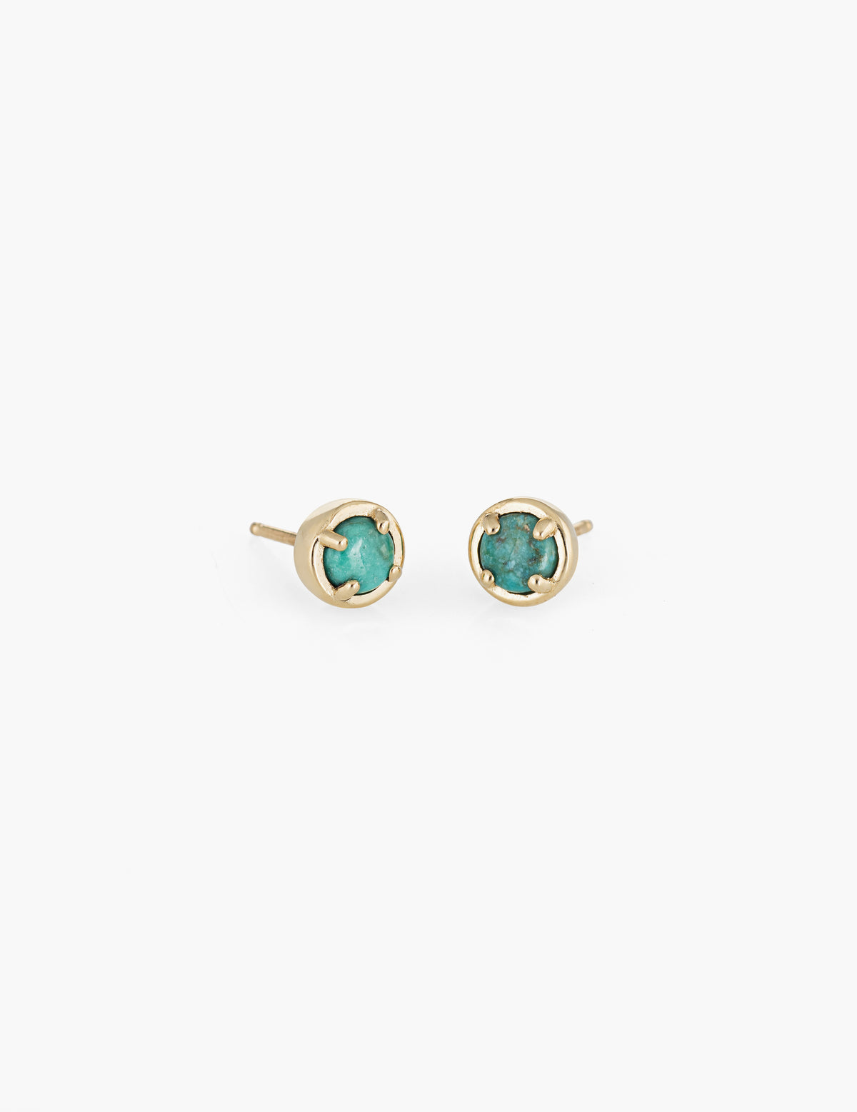 Turquoise Dot Studs