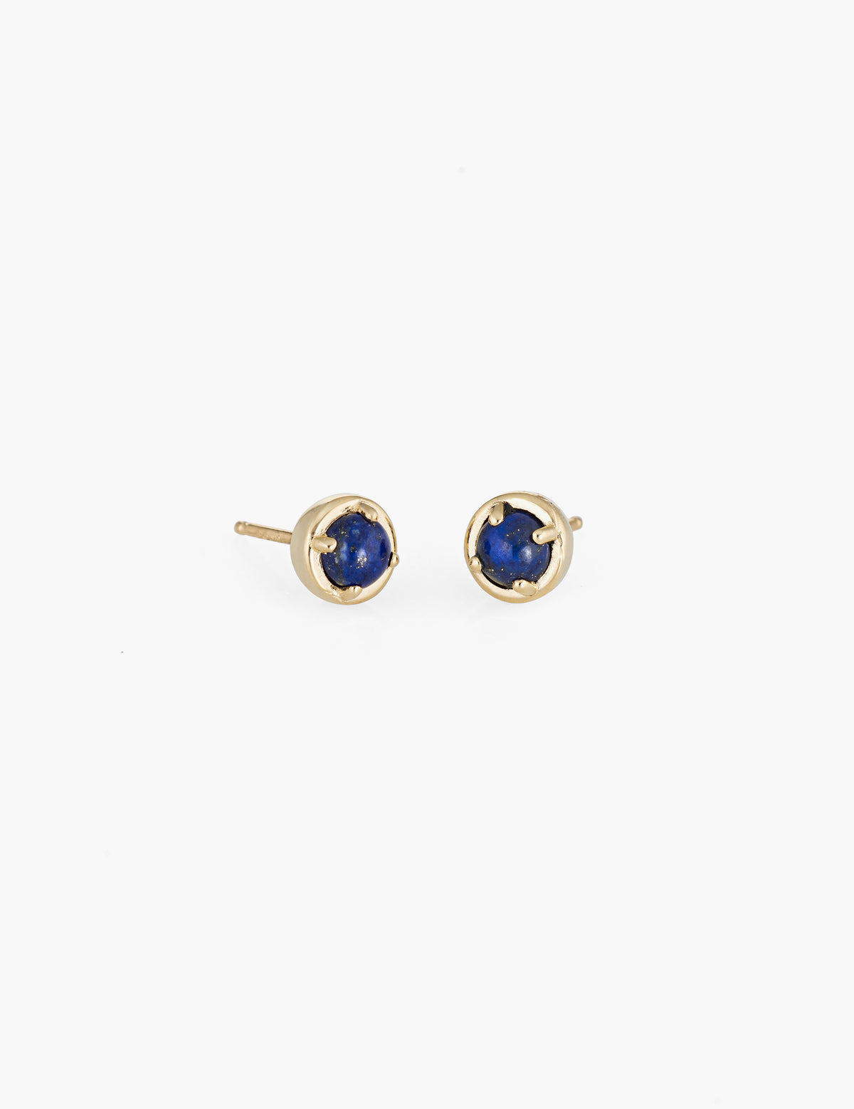 Large Dot Studs in Lapis