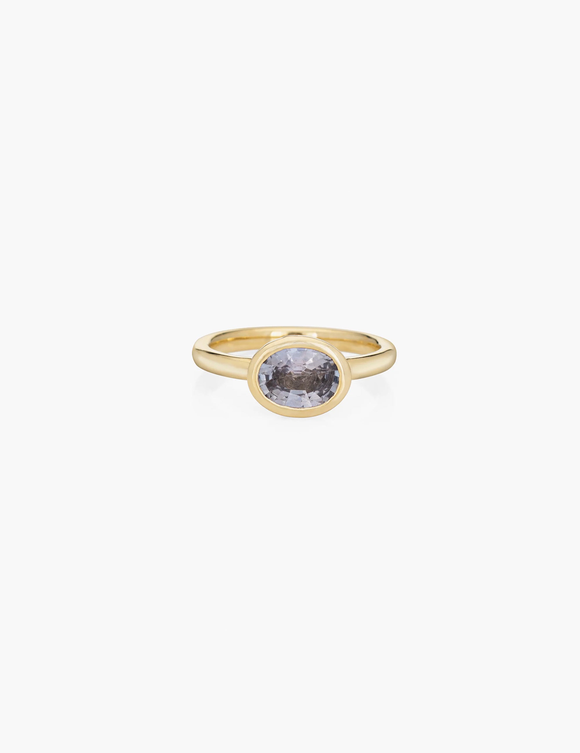 Chessboard Pale Blue Sapphire Ring
