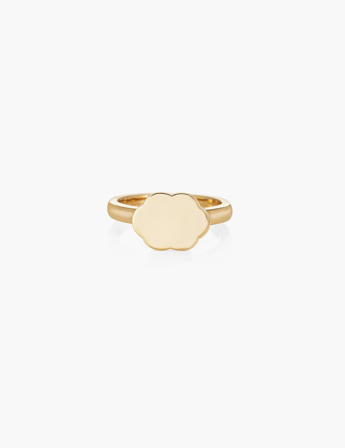 Petite Scallop Signet Ring