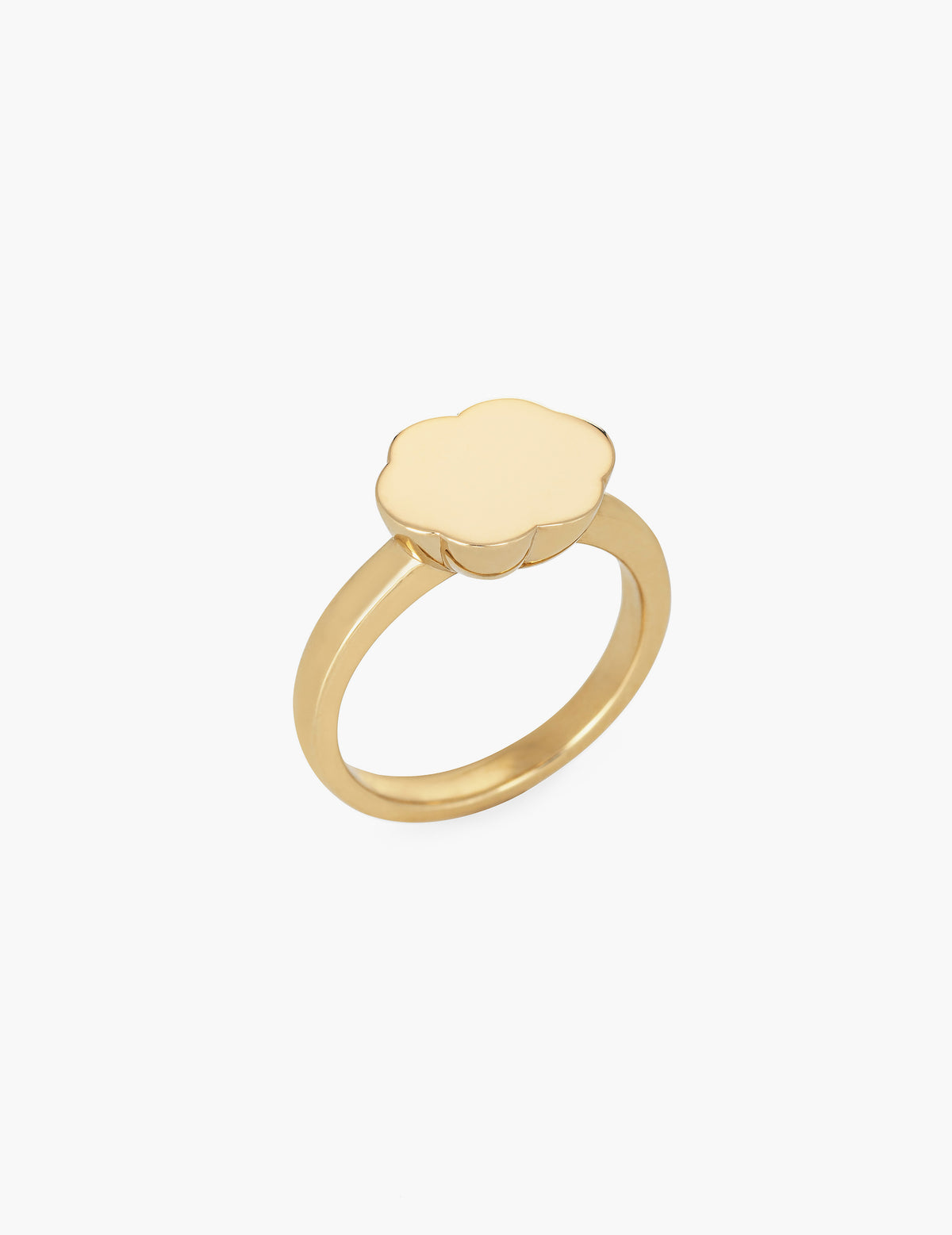 Petite Scallop Signet Ring