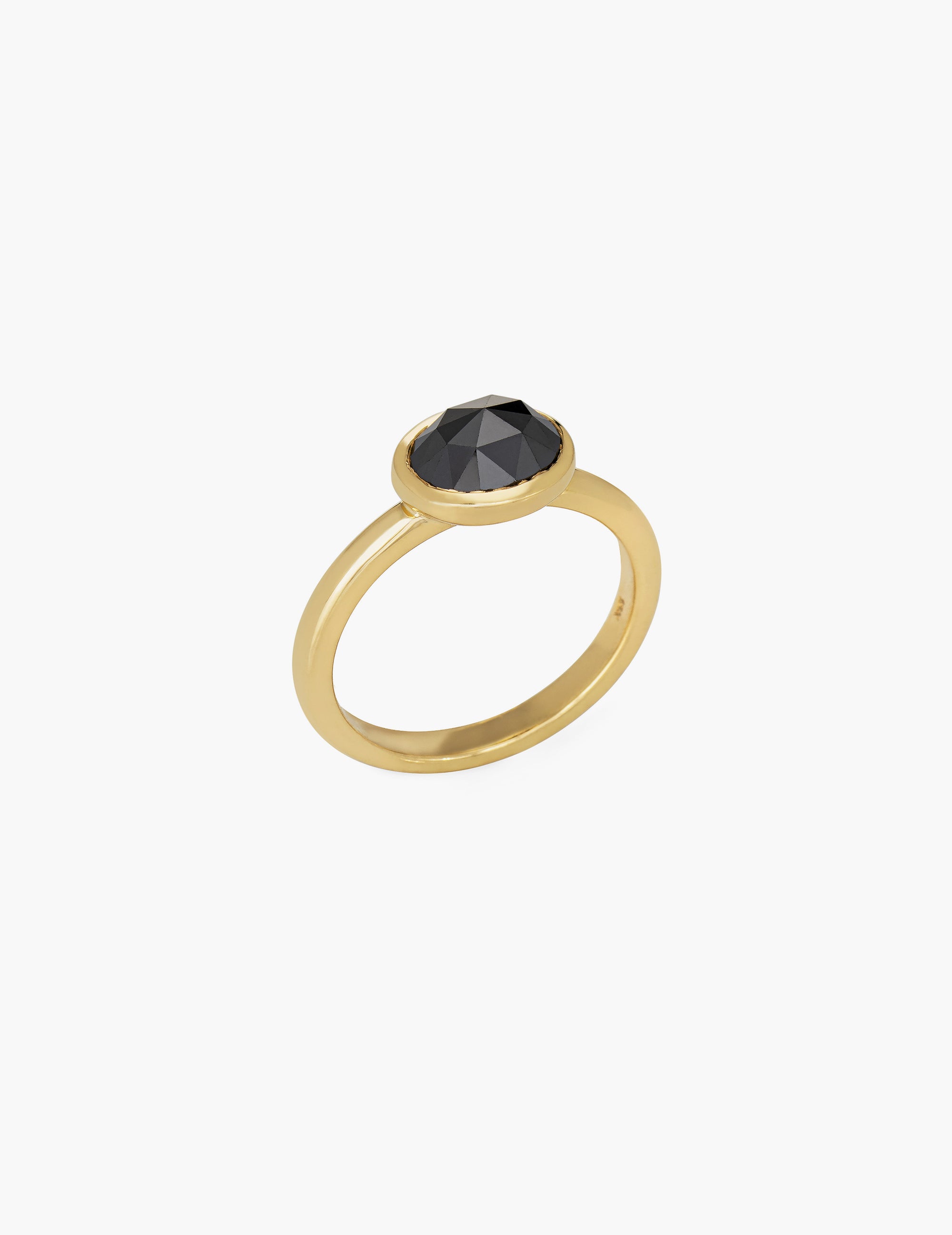 Rose Cut Black Diamond Ring