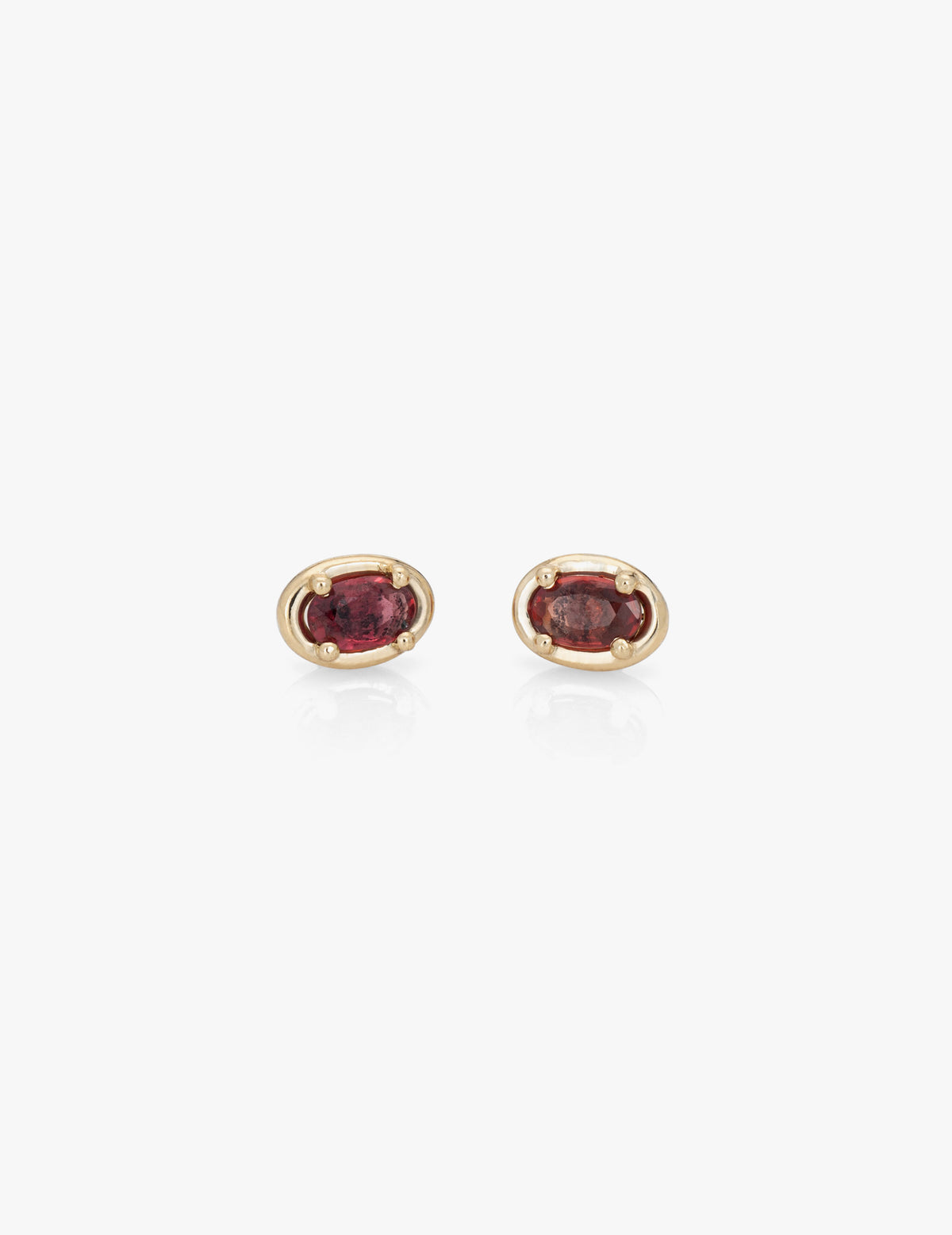 Vermilion Sapphire Ellipse Studs