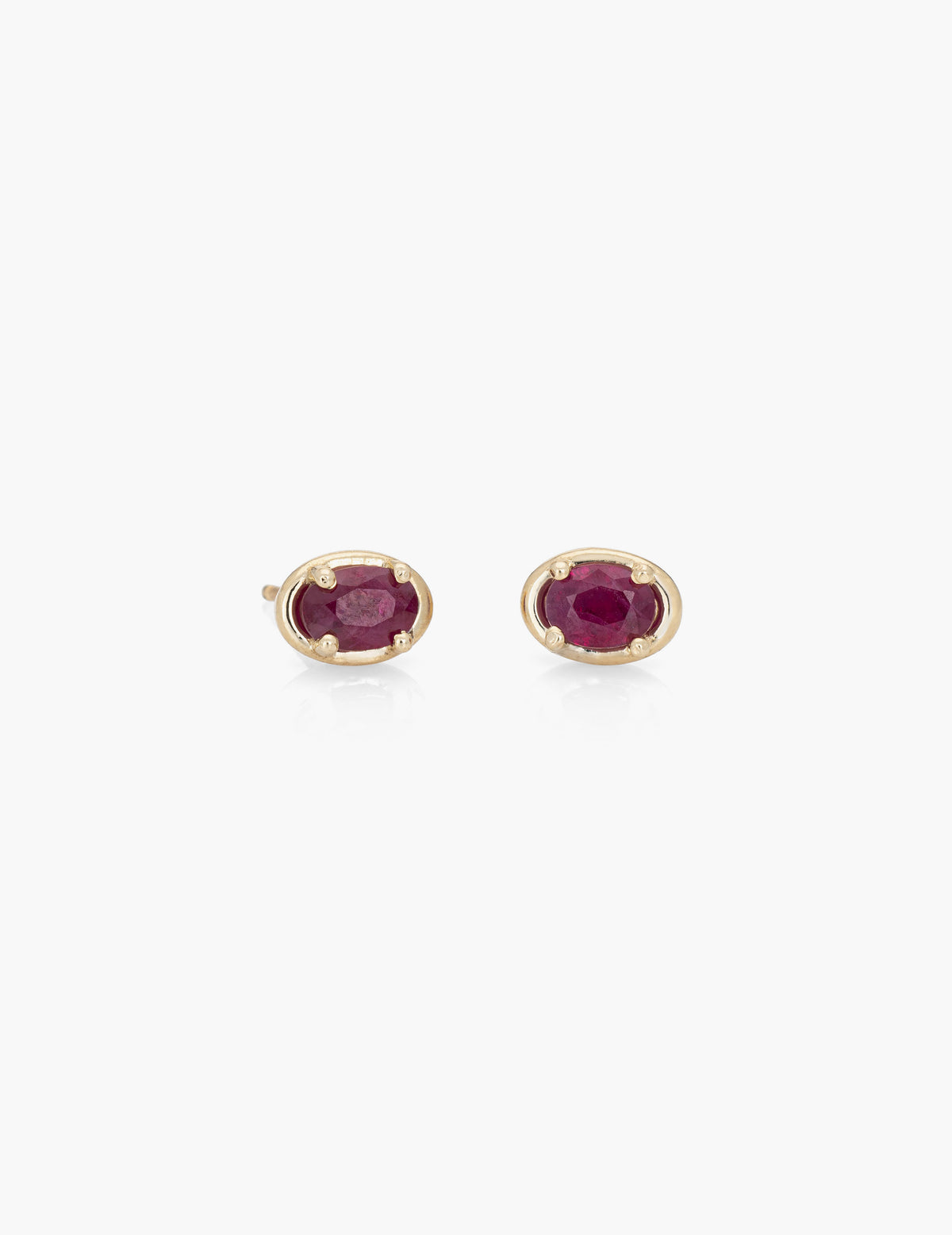 Ellipse Studs in Ruby