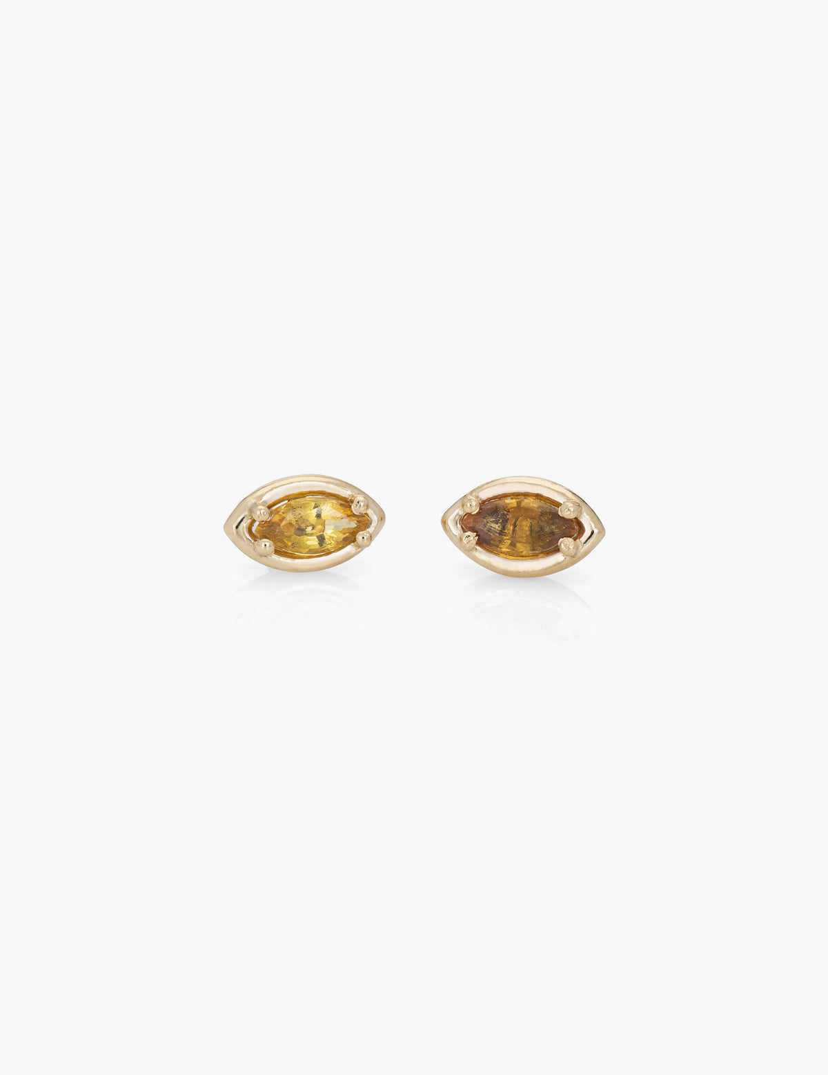 Marquise Studs in Yellow Sapphire