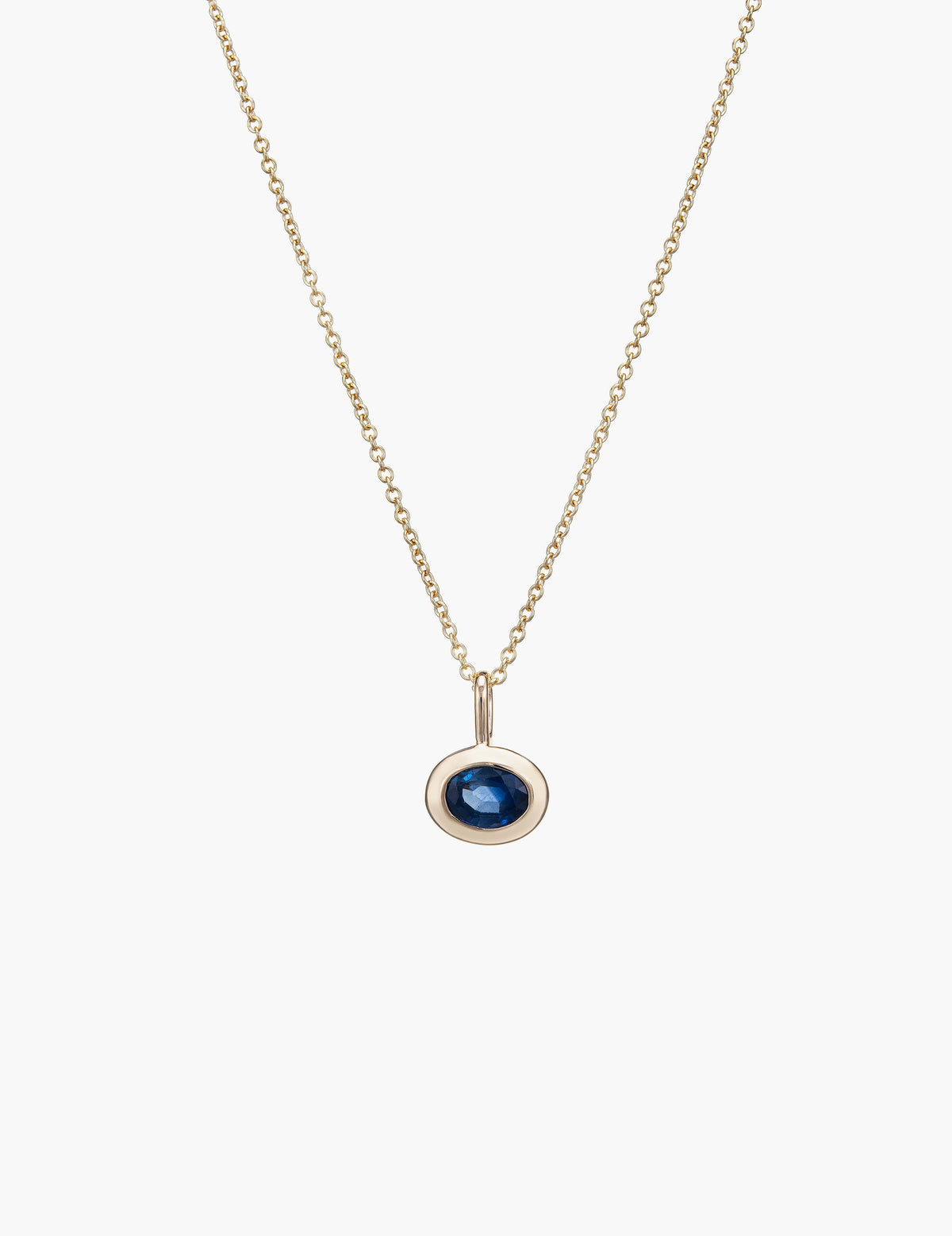 Oval Sapphire Necklace