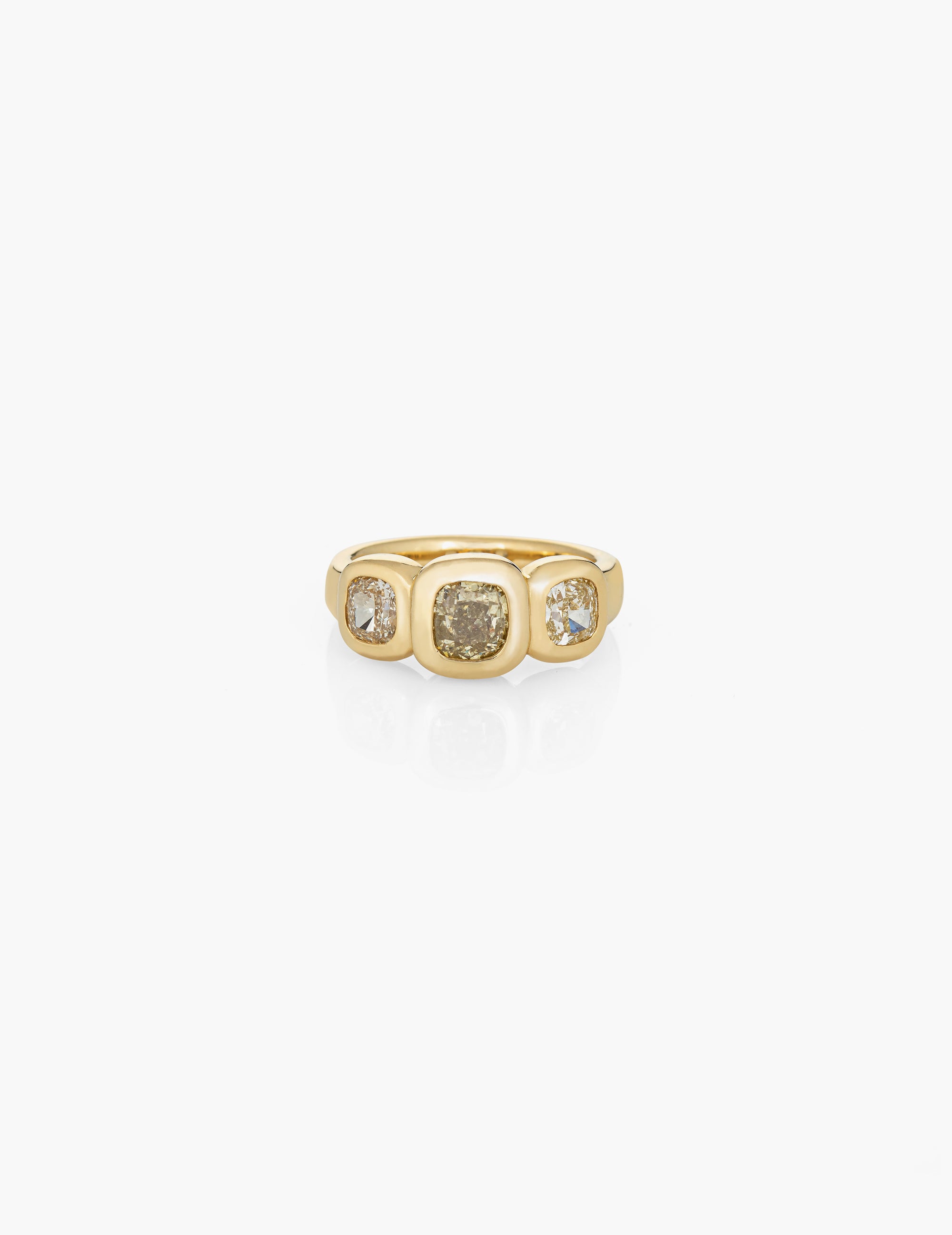 Three Stone Fancy Diamond Ring