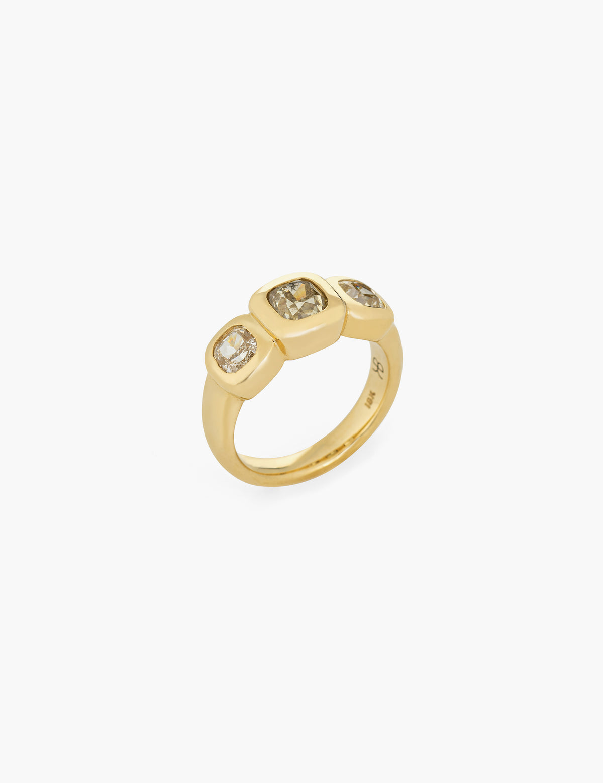 Three Stone Fancy Diamond Ring