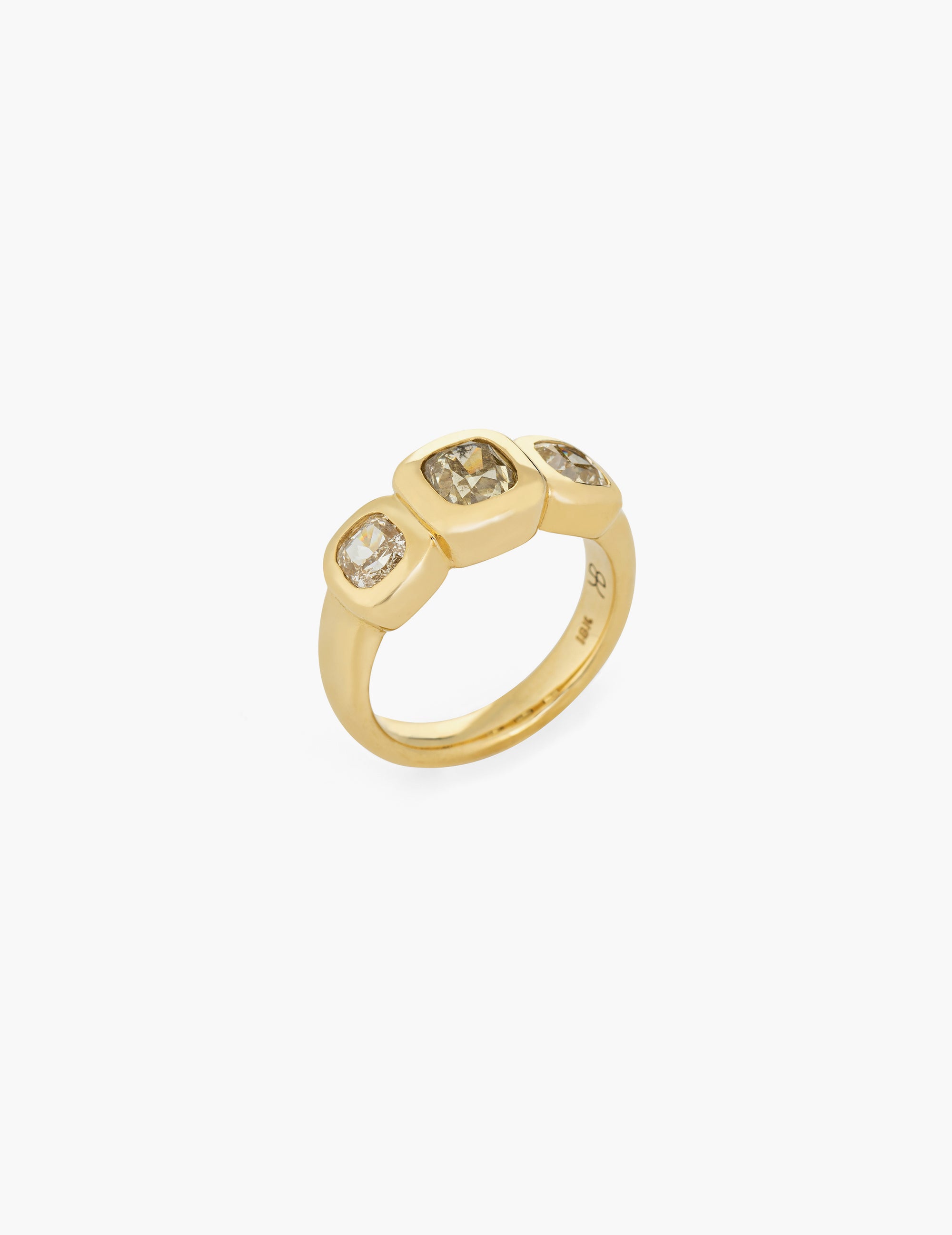 Three Stone Fancy Diamond Ring