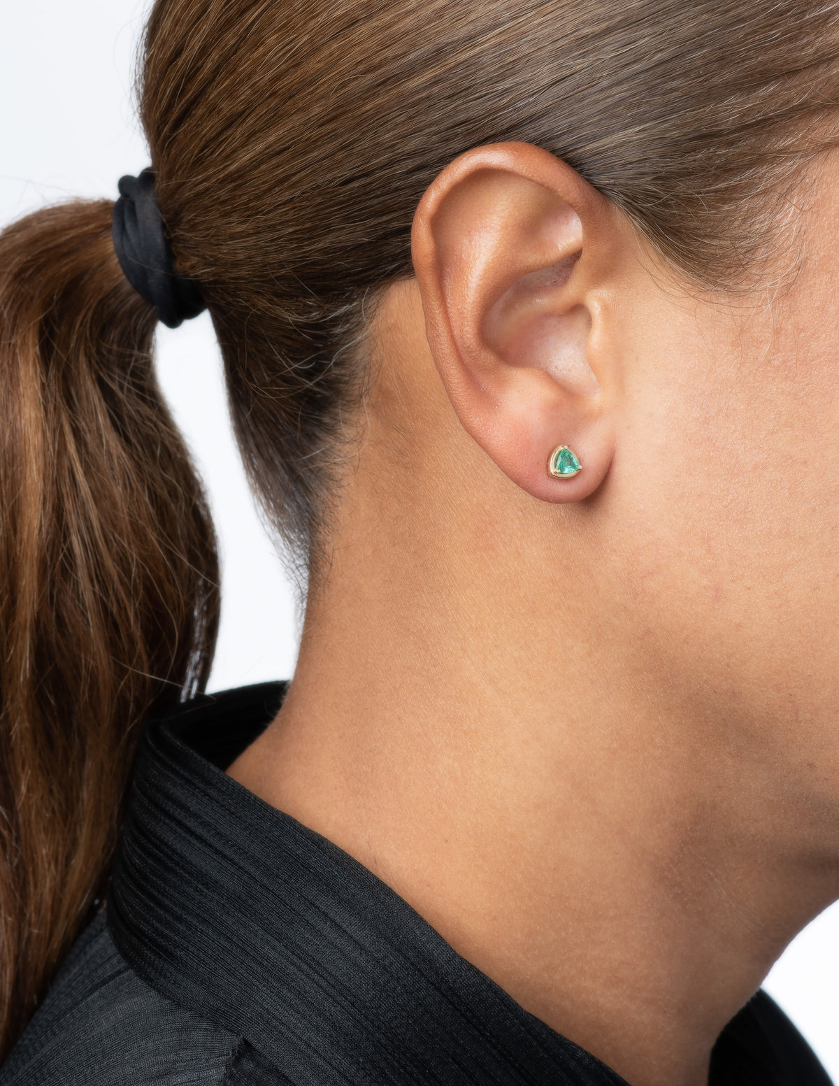 Emerald Prism Studs