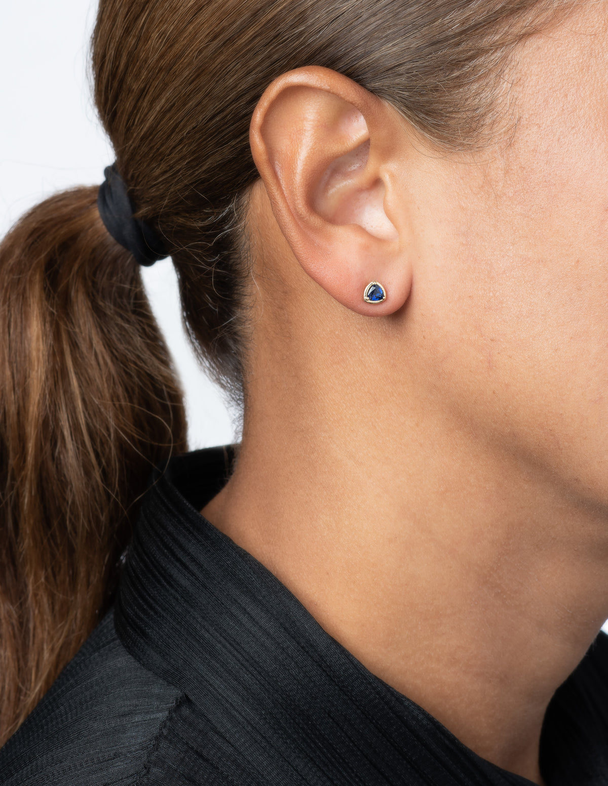 Sapphire Tiny Prism Studs