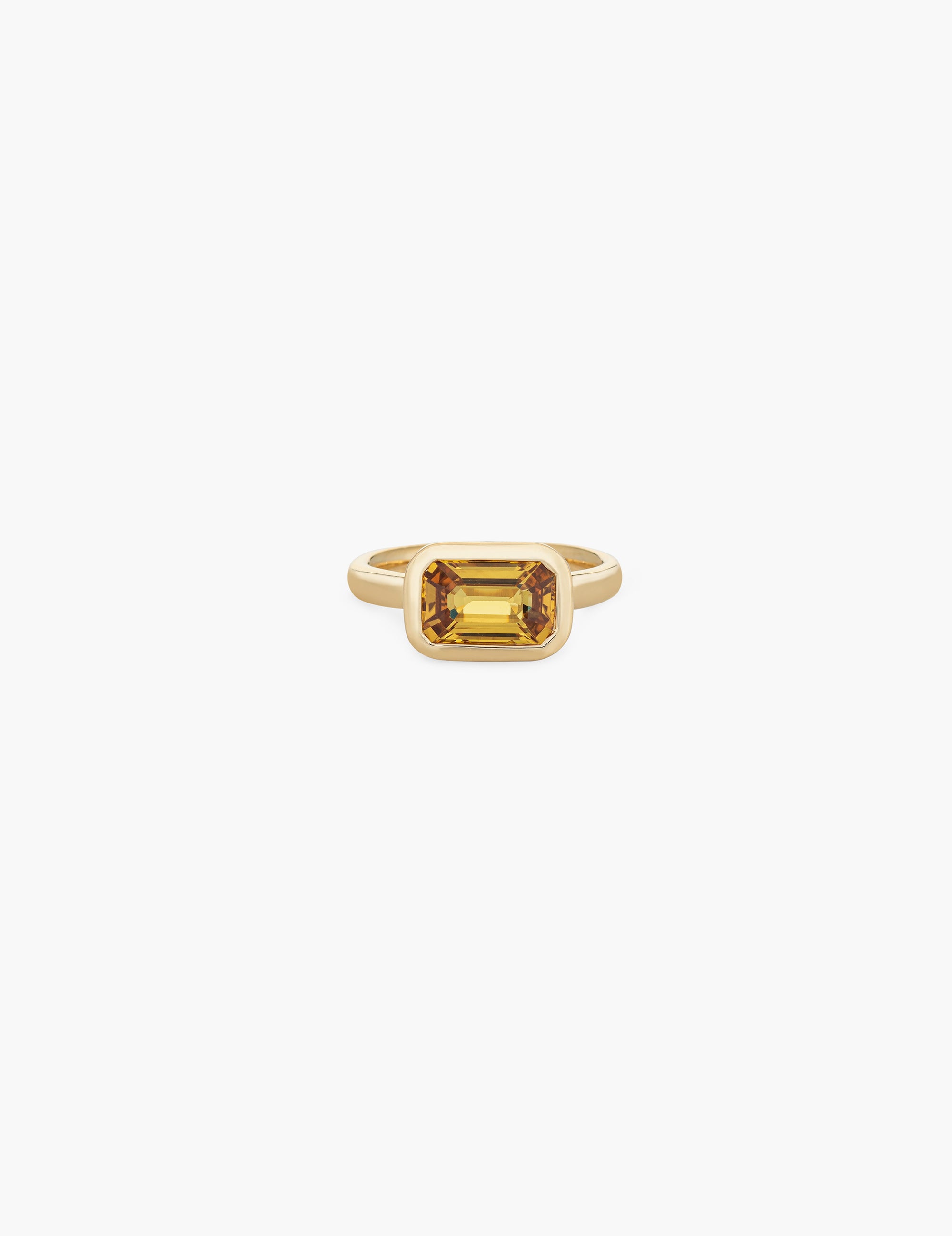 Yellow Sapphire Enamel Ring