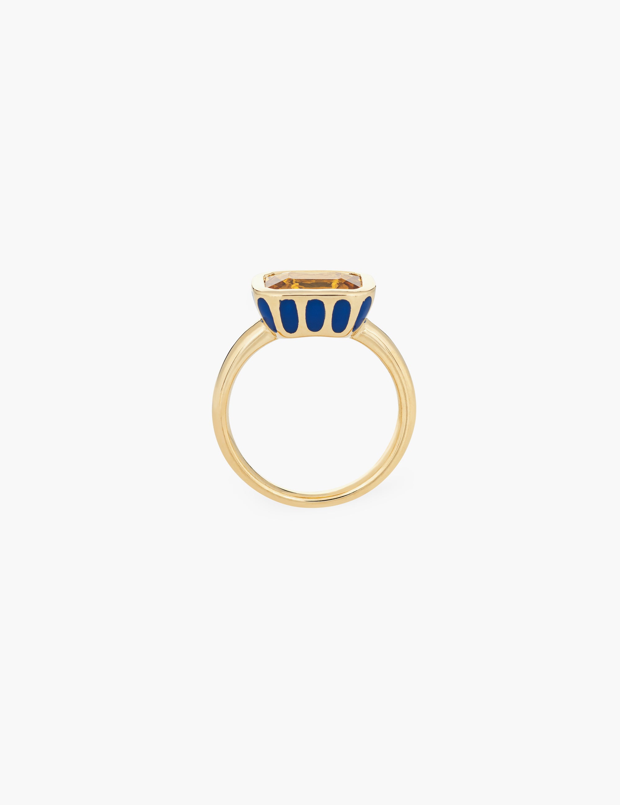 Yellow Sapphire Enamel Ring