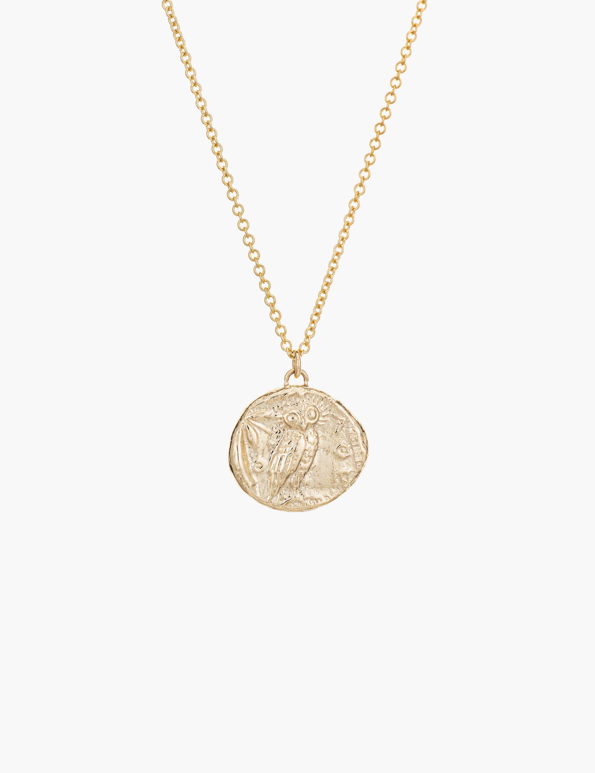 Ancient Greek Gold Coin Pendant with Goddess Athena, Ancient Greece Coin  Necklace, Statement Unisex Necklace, Gift for Him/Her