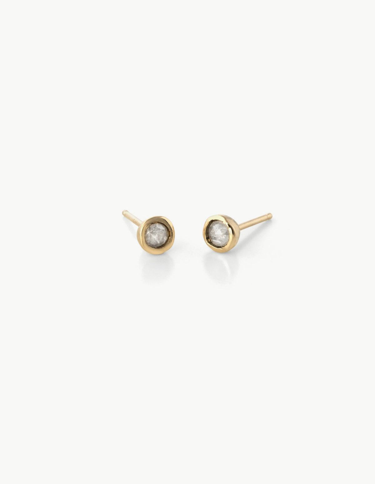 Tiny Dot Studs in White Diamonds - Dream Collective