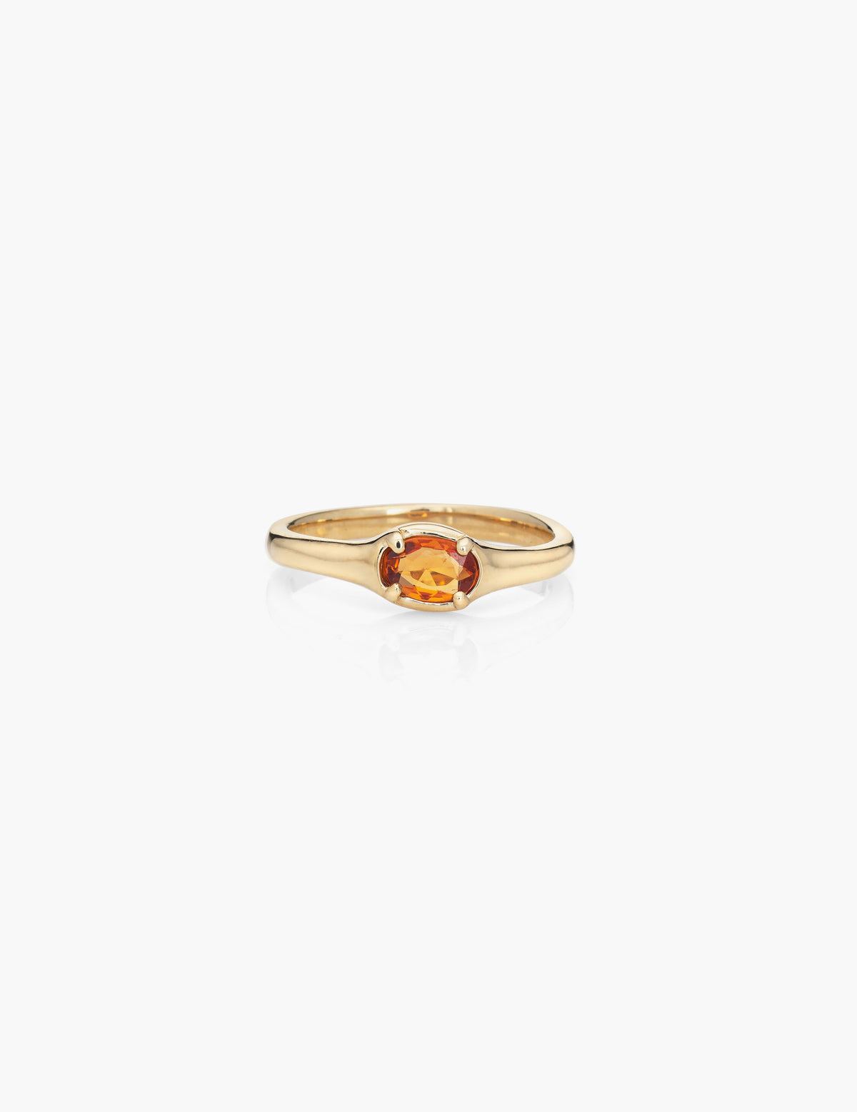 Orange Sapphire Ring