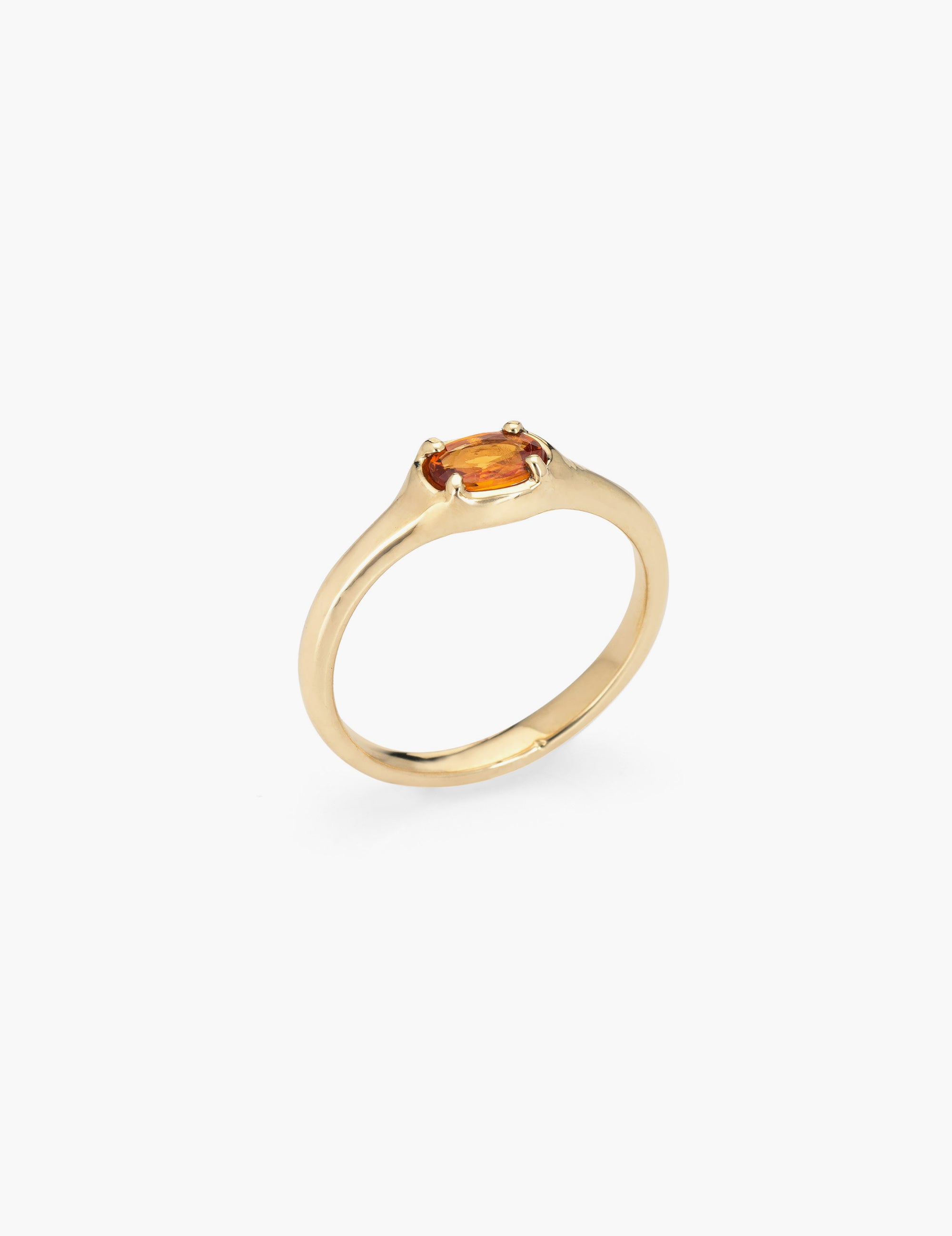 Orange Sapphire Ring